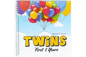 The Adventure Edition | Twins First 5 Years Memory Book with Stickers