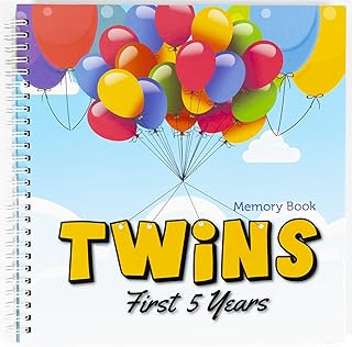 The Adventure Edition | Twins First 5 Years Memory Book with Stickers | ...