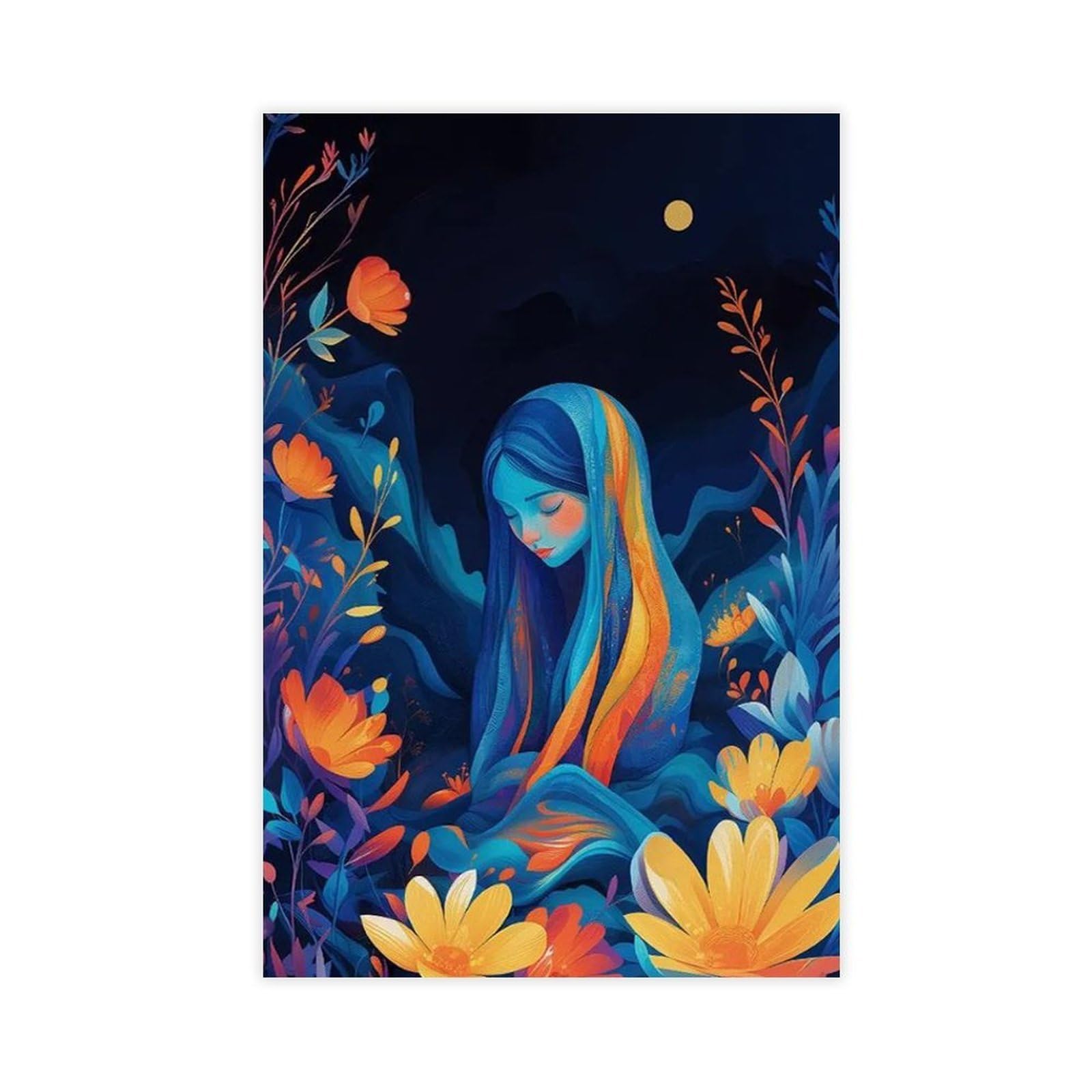 UTGN Mary Magdalene Wall Art, Canvas Poster Bedroom Decor Landscape Decor Gift 12x18inch(30x45cm)