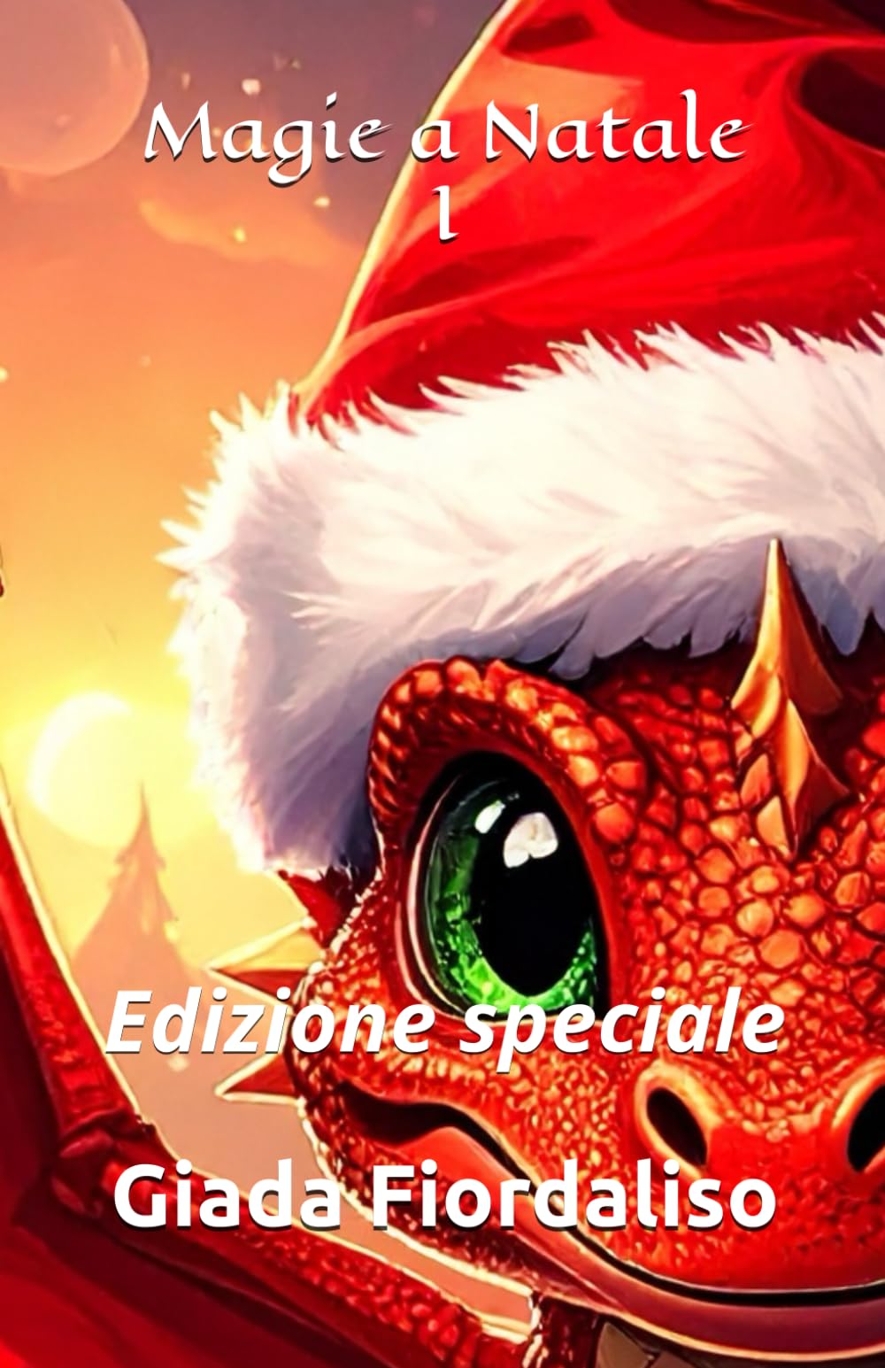 Magie a Natale-VOLUME 1-copertina puzzle con draghetto e sfondi interni illustrati in bianco e nero raffiguranti il cucciolo di drago: Edizione speciale