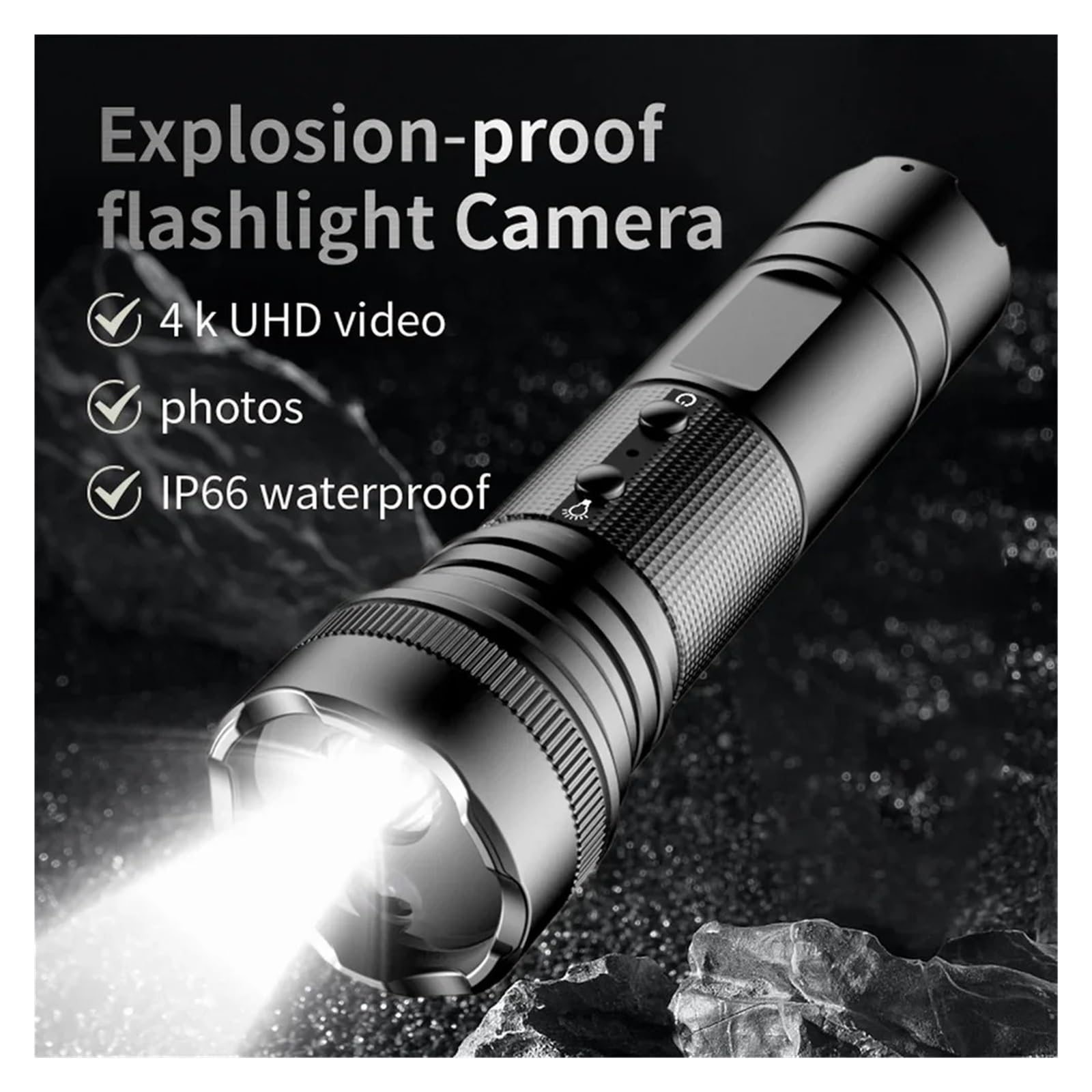 Videocamera sportiva impermeabile 4K montata sulla testa della bicicletta for motocicletta Mini Cam Videoregistratore sportivo luminoso ad alta definizione