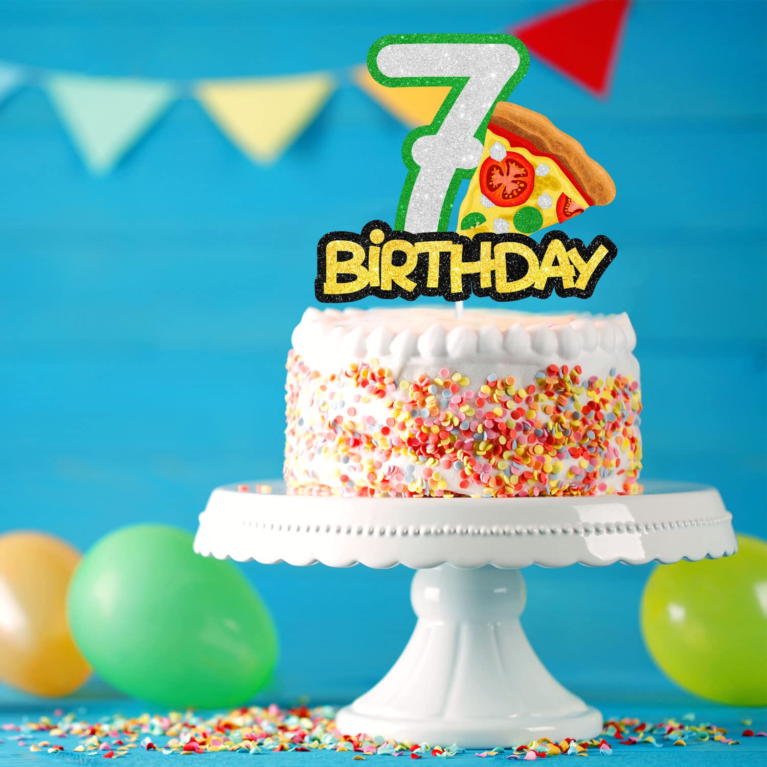 Pizza Party Backdrop Banner - 70.8x43.3 Inch Photo Background For Birthdays, Baby Showers & Cooking Themed Parties