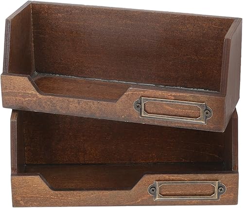 Miniatura 2 de Art Supplies s s 2pcs Caja de almacenamiento de madera Washi Dispensador de cinta de rollo Organizador de cinta de escritorio Almacenamiento de
