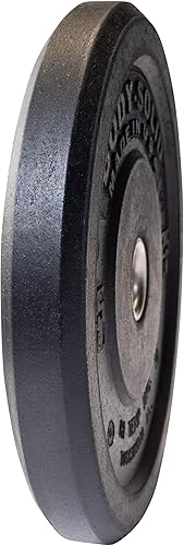 Miniatura 7 de Body-Solid Placa de peso olímpica con revestimiento de goma con agarre antideslizante, perfecta para entrenamiento de fuerza, gimnasio en casa y