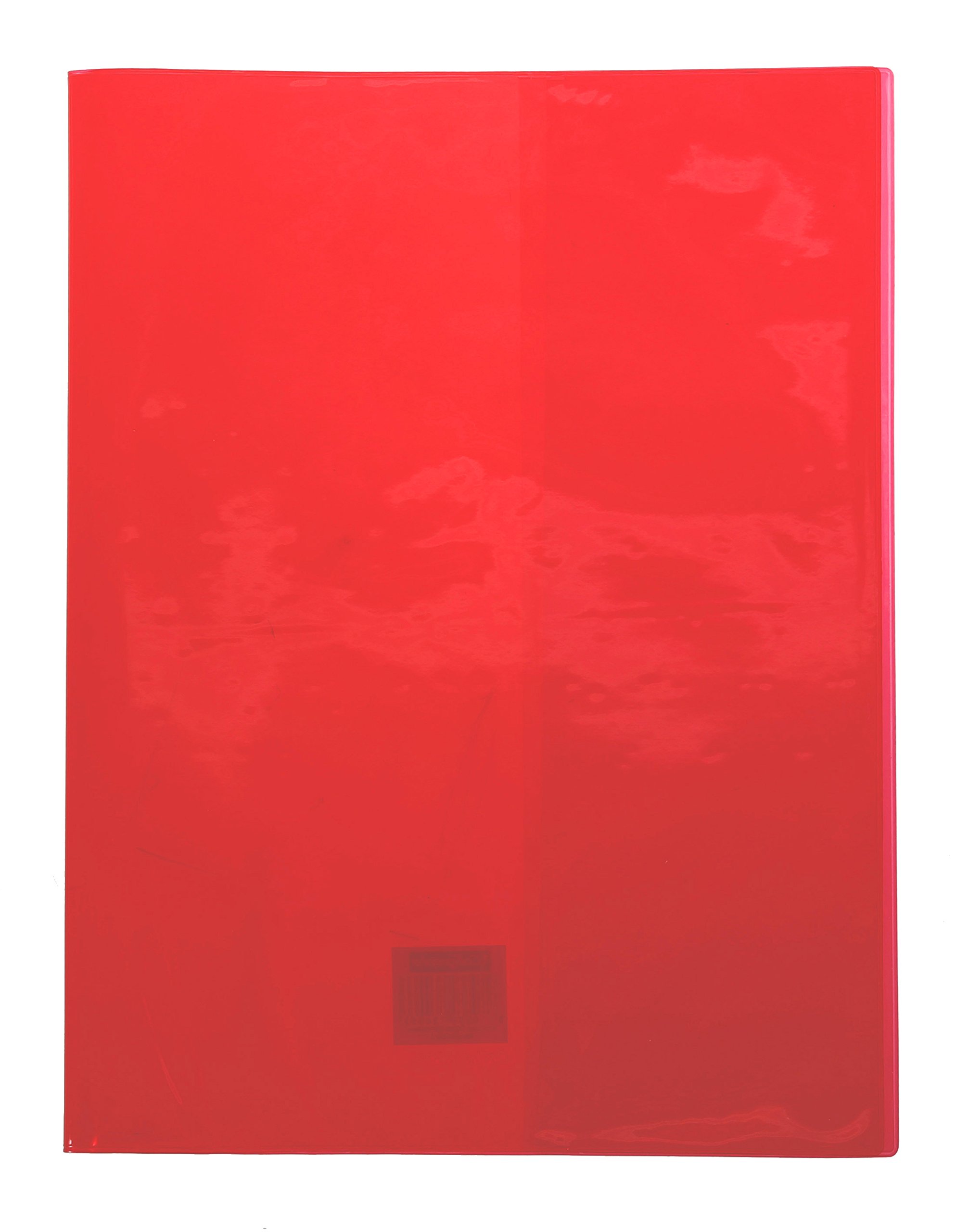 Calligraphe 73403C, One Red Cristalux Notebook Protector, Size: 24x32 cm, 22/100th with Label Holder, Smooth Transparent PVC