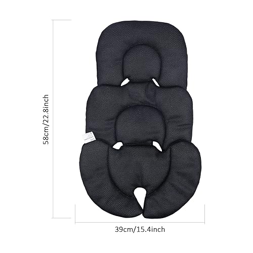 Miniatura 2 de Rezlli All Seasons Cojín de apoyo para bebé recién nacido, forro transpirable compatible con cochecito, asiento de automóvil, silla alta, etc.
