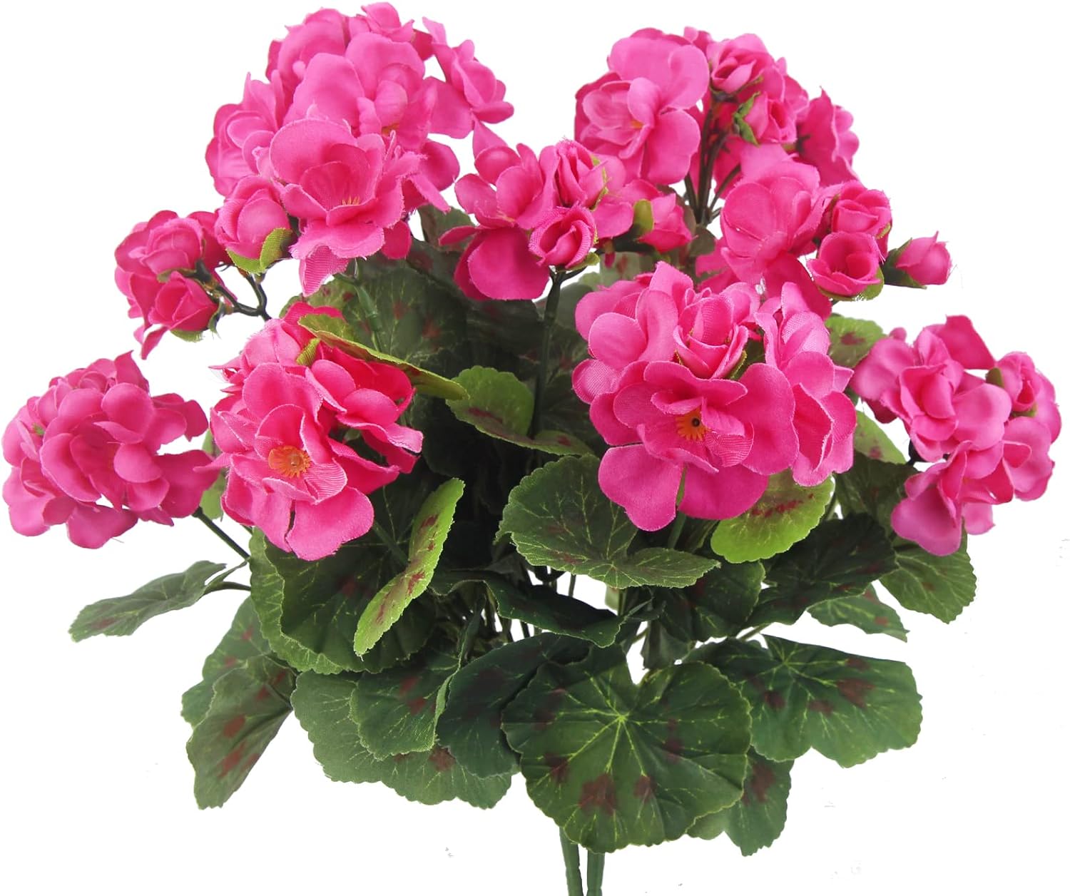 CISDUEO 2 Pcs Artificial Geraniums Outdoor Silk Flowers