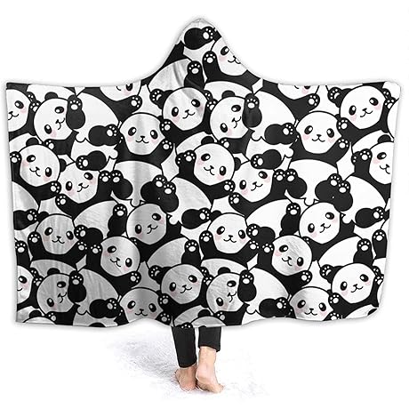 Panda Hoodie Blanket for Women