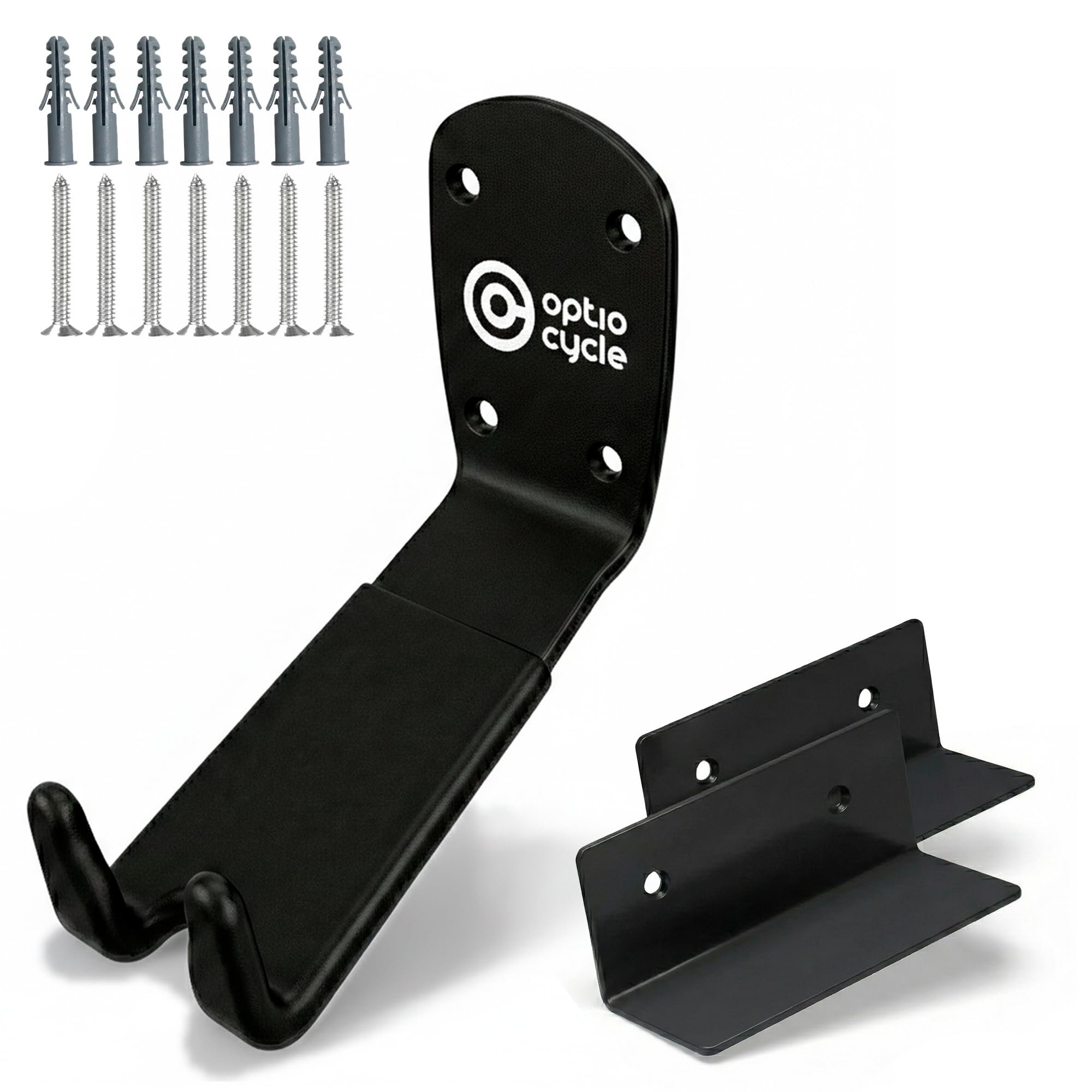 Optio Cycle Bike Wall Mount For Pedal – Space Saving Bike Rack With Rubber Coated Hook | Bicycle Wall Mount For Mtb, Road And E-Bike | Bicycle Hanger For Indoor & Outdoor Storage