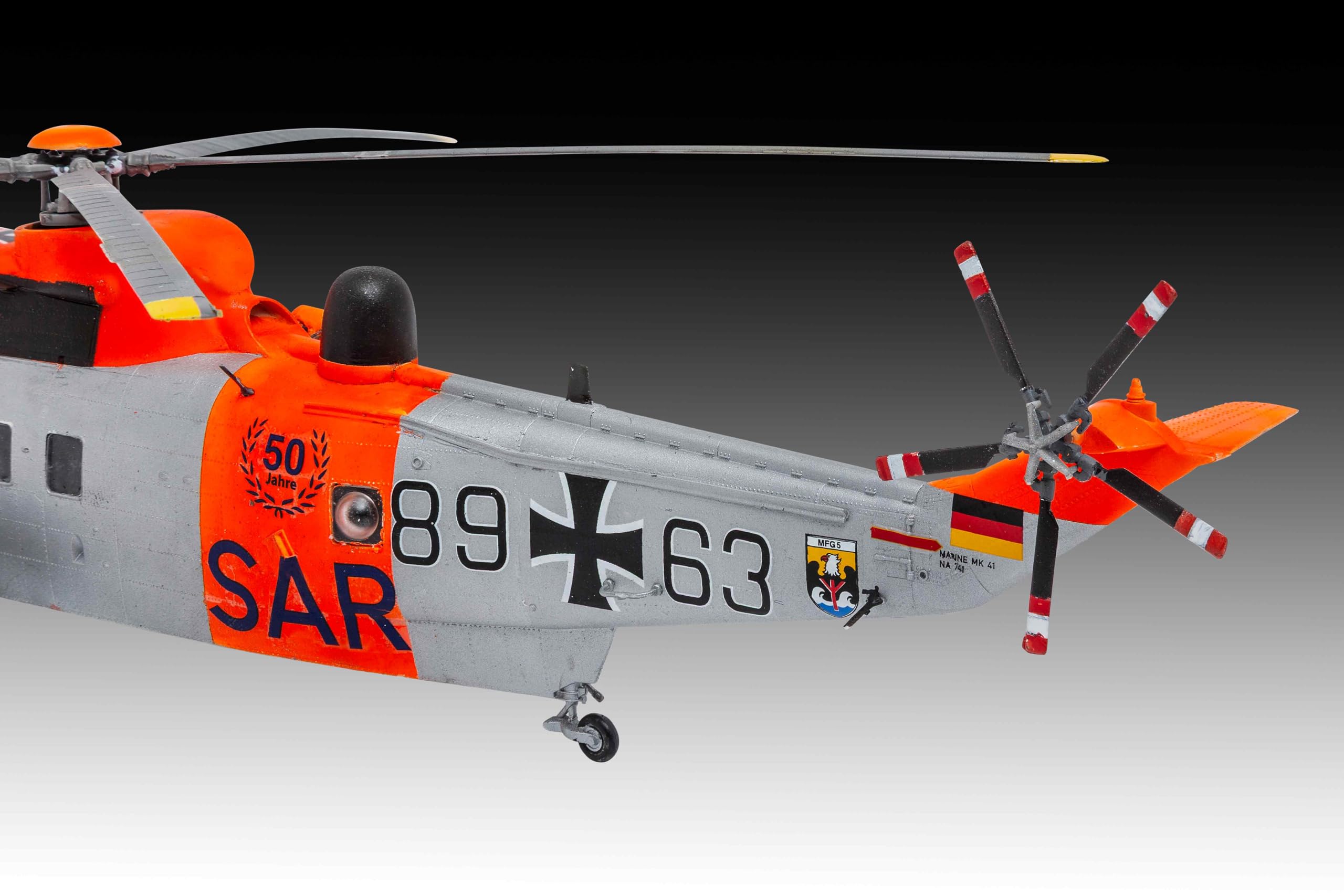 Revell 63785 zestaw modeli Westland Sea King Mk. 41 skala 1:72 niezabudowany/niepomalowany plastikowy model zestaw z akcesoriami