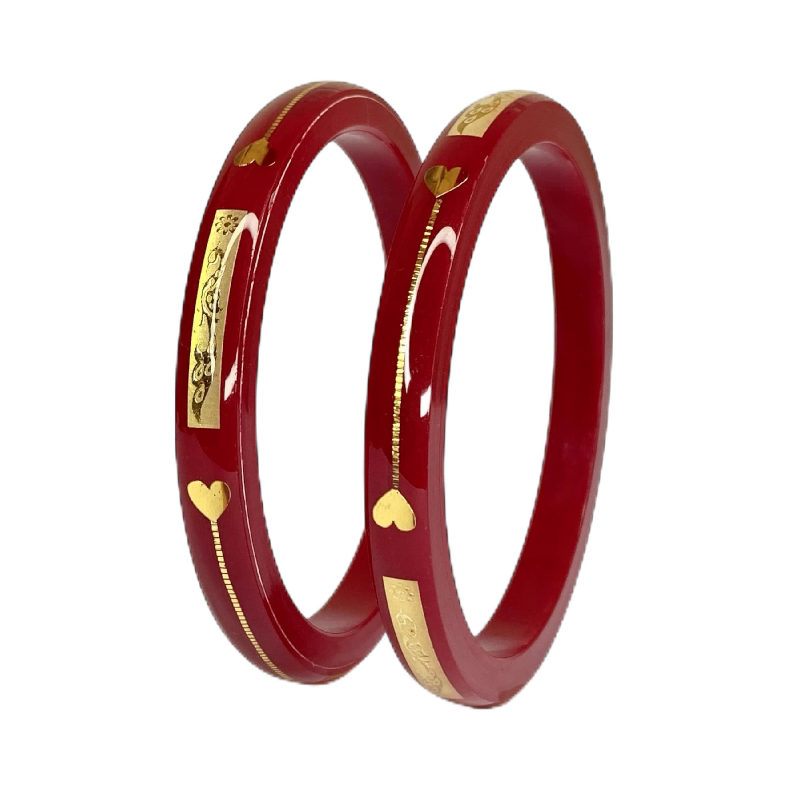 by Ashok Jewellers 22kt (916) Yellow Gold Pola Bangles for Women | Handmade Wedding Chooda with Lamination, 916 Stamp and Purity Certificate (Set of 2pcs)-image-22