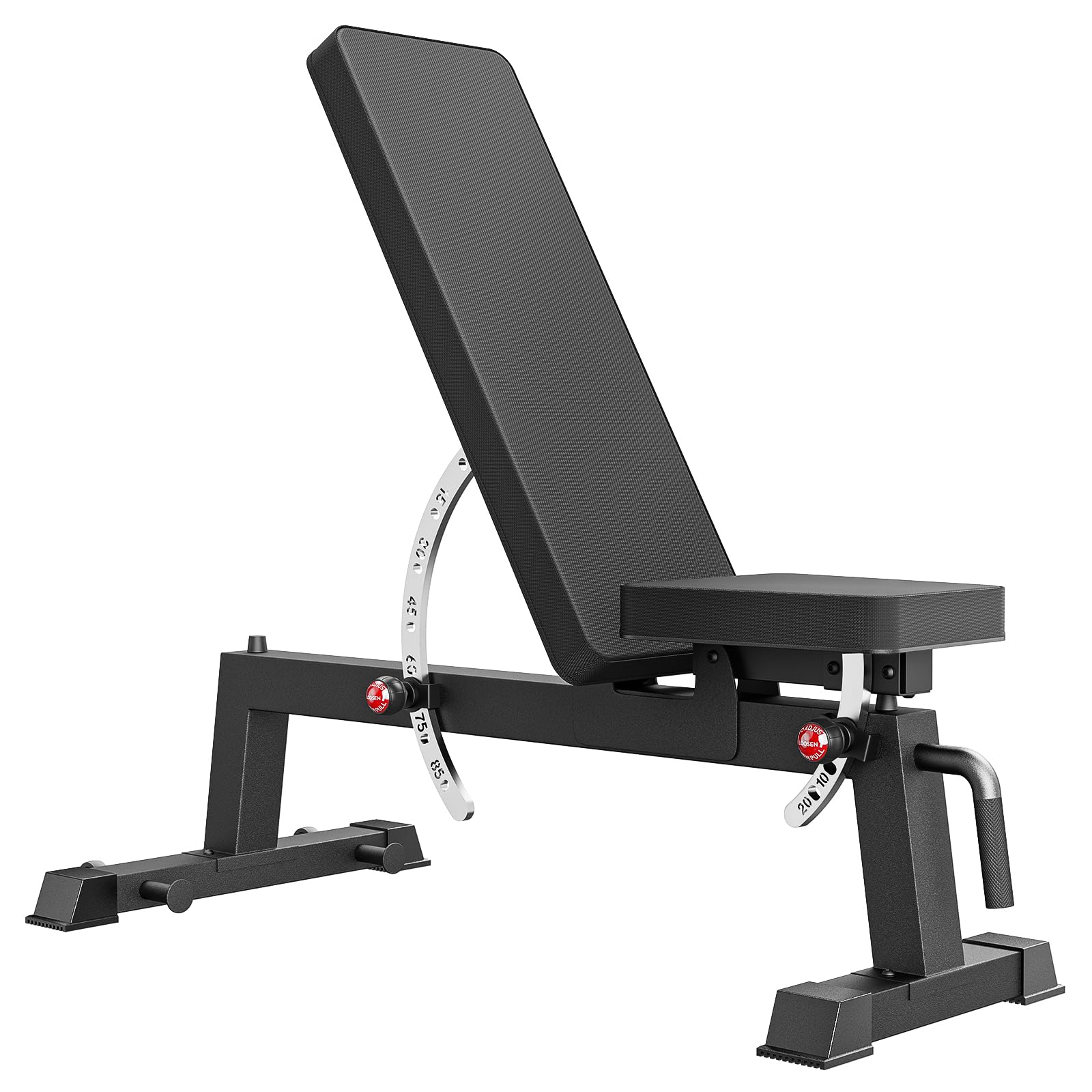 1300lb Capacity Adjustable Weight Bench, Heavy-Duty Workout Bench Home Gym | Adjustable Weight Bench, Comfortable Extended & Easy-to-Clean Backrest, Transport Wheels & Easy Mobility for Home Gym