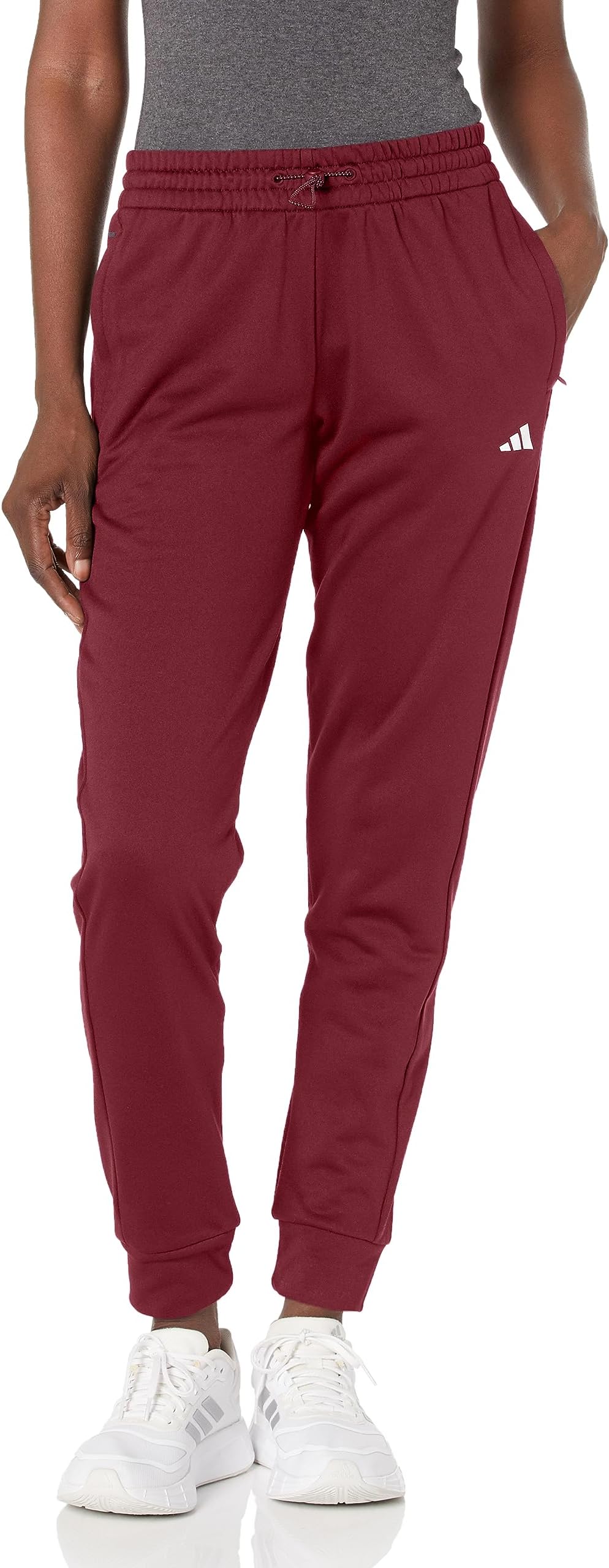 adidas red and white track pants