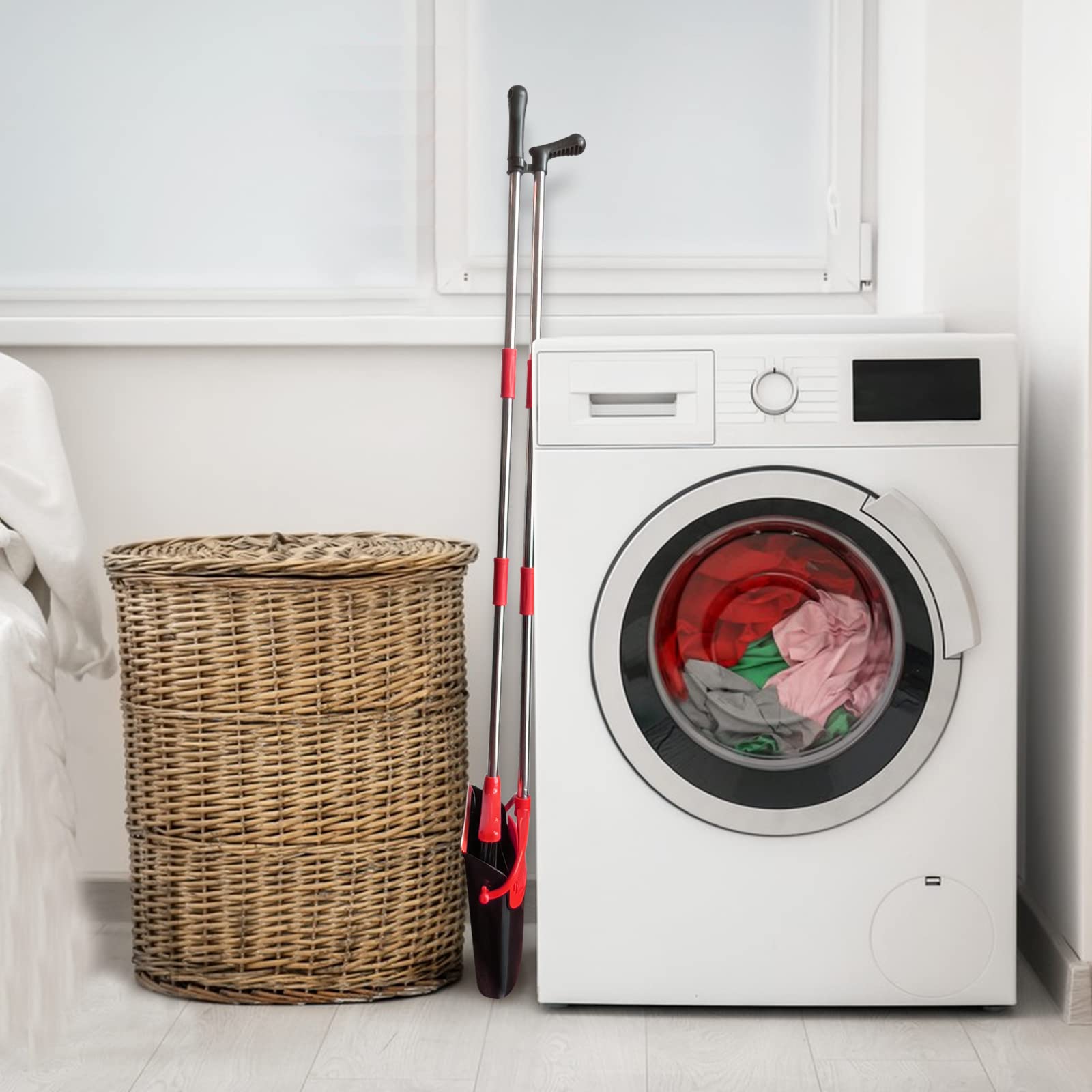 Broom and Dustpan Set for Home Upgrade (51�) Upright Long Handle Dust Pan for Office Kitchen Indoor Cleaning