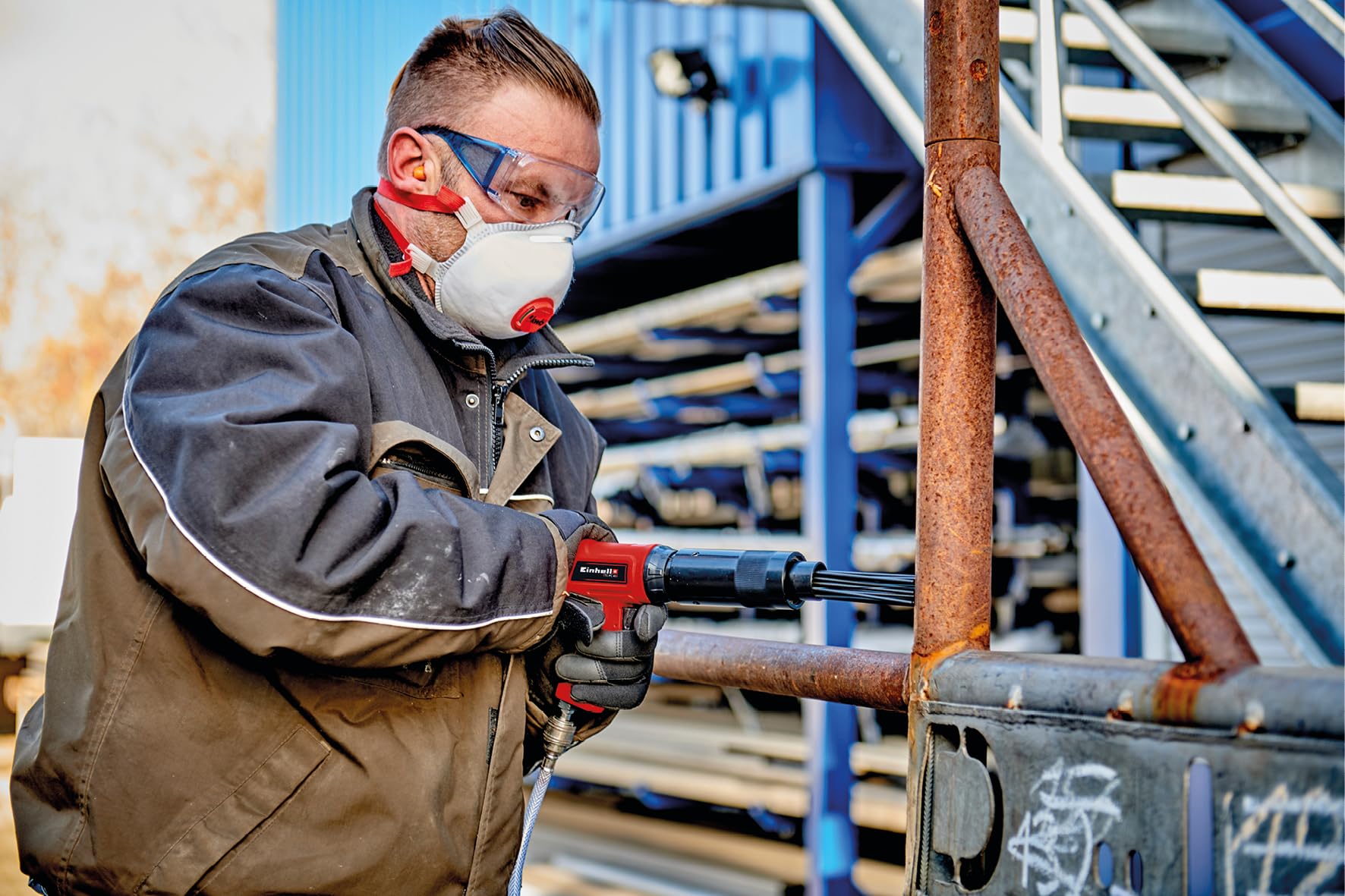 Einhell TC-PC 45 Marteau burineur pneumatique Kit avec 4 burins 120 mm