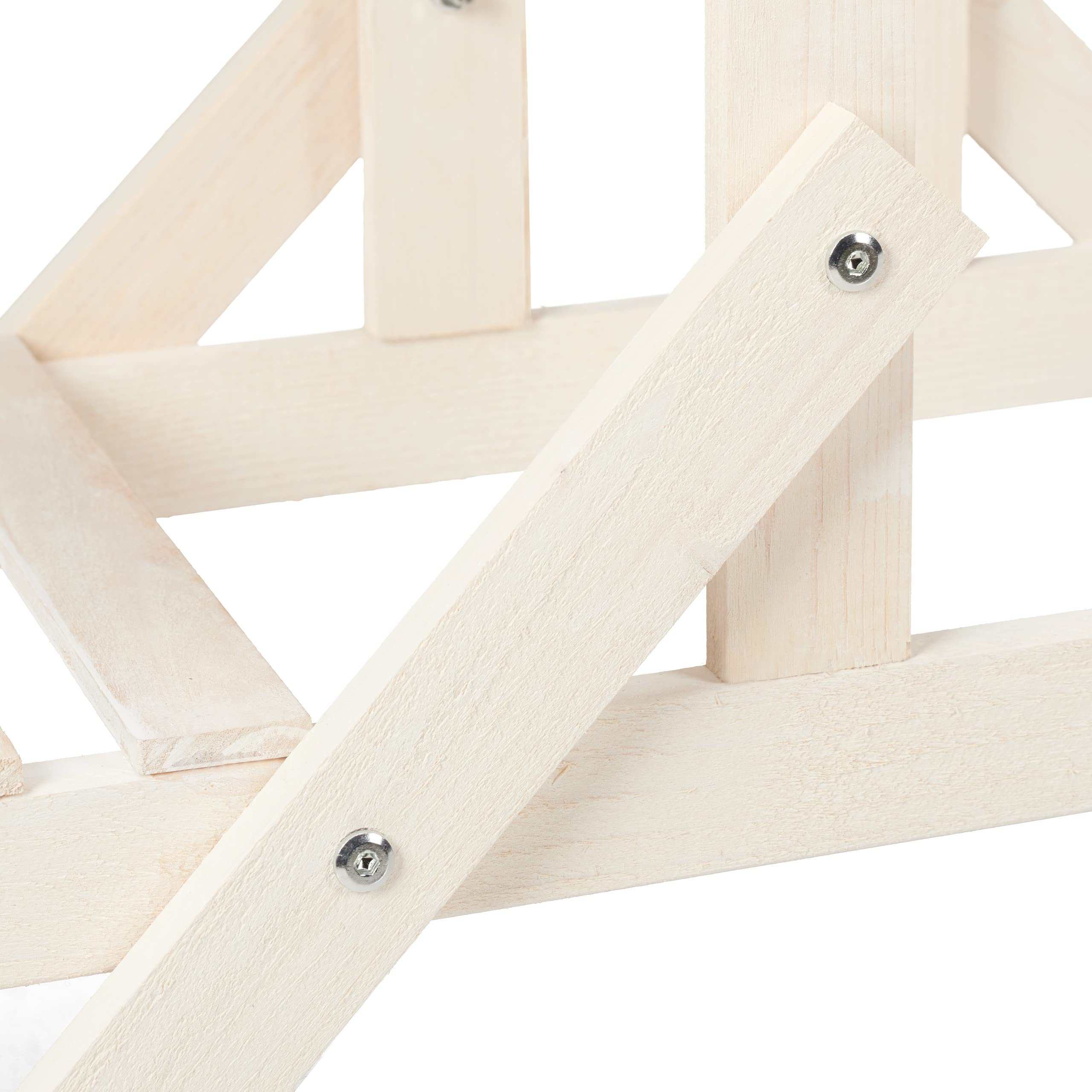 Relaxdays Soporte Plantas de Interior 5 Niveles, Madera, Blanco, 142x83x25 cm
