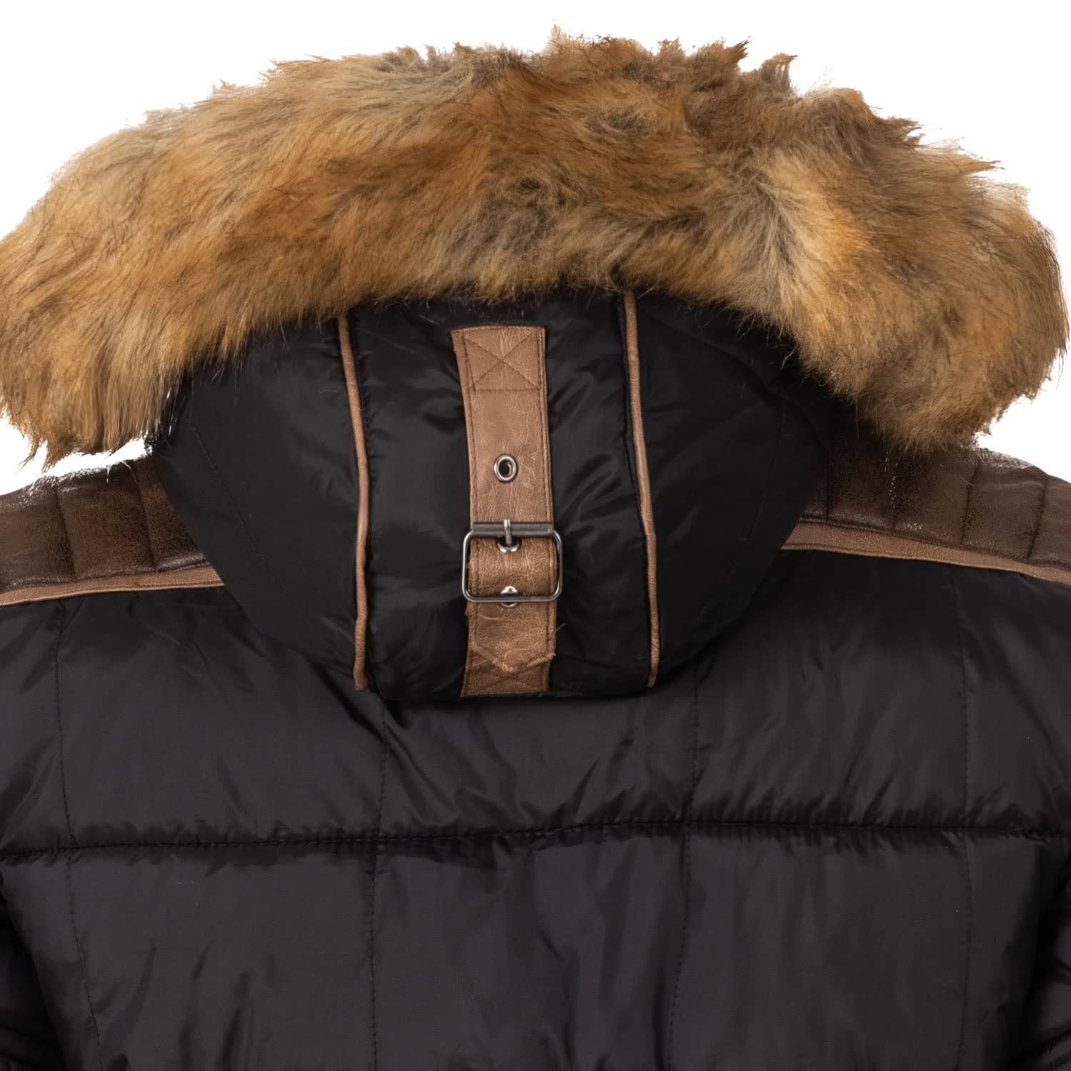 Geographical Norway Veste d'hiver matelassée pour homme - Anorak chaud doublé - Veste de ski d'extérieur pour l'hiver et l'automne avec bonnet UD