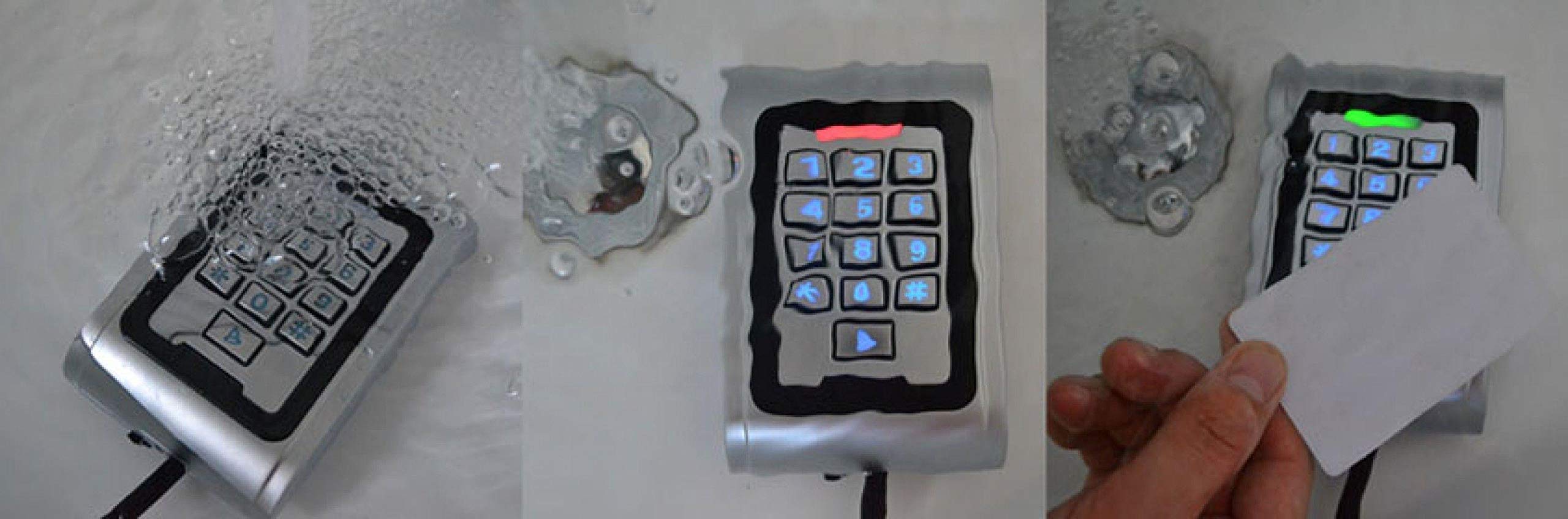 Clavier de contrôle d'accès à Codes et Badges RFID EM 125 KHz, Étanche IP68, 12-24V DC, Autonome, 2 000 utilisateurs - S5