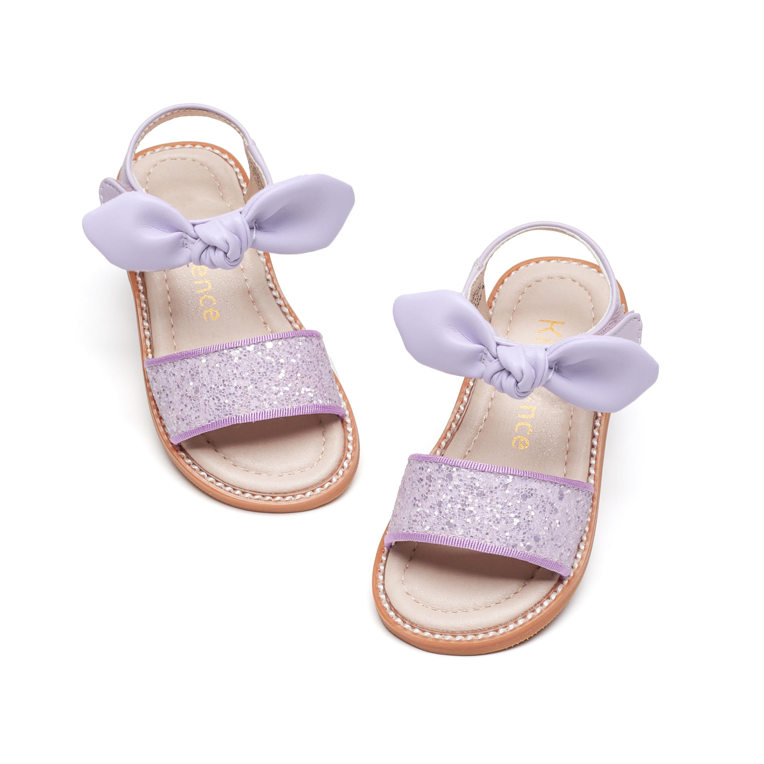 Kiderence Toddler Flower Girl Sandals Open Toe Dress Shoes Wedding Party