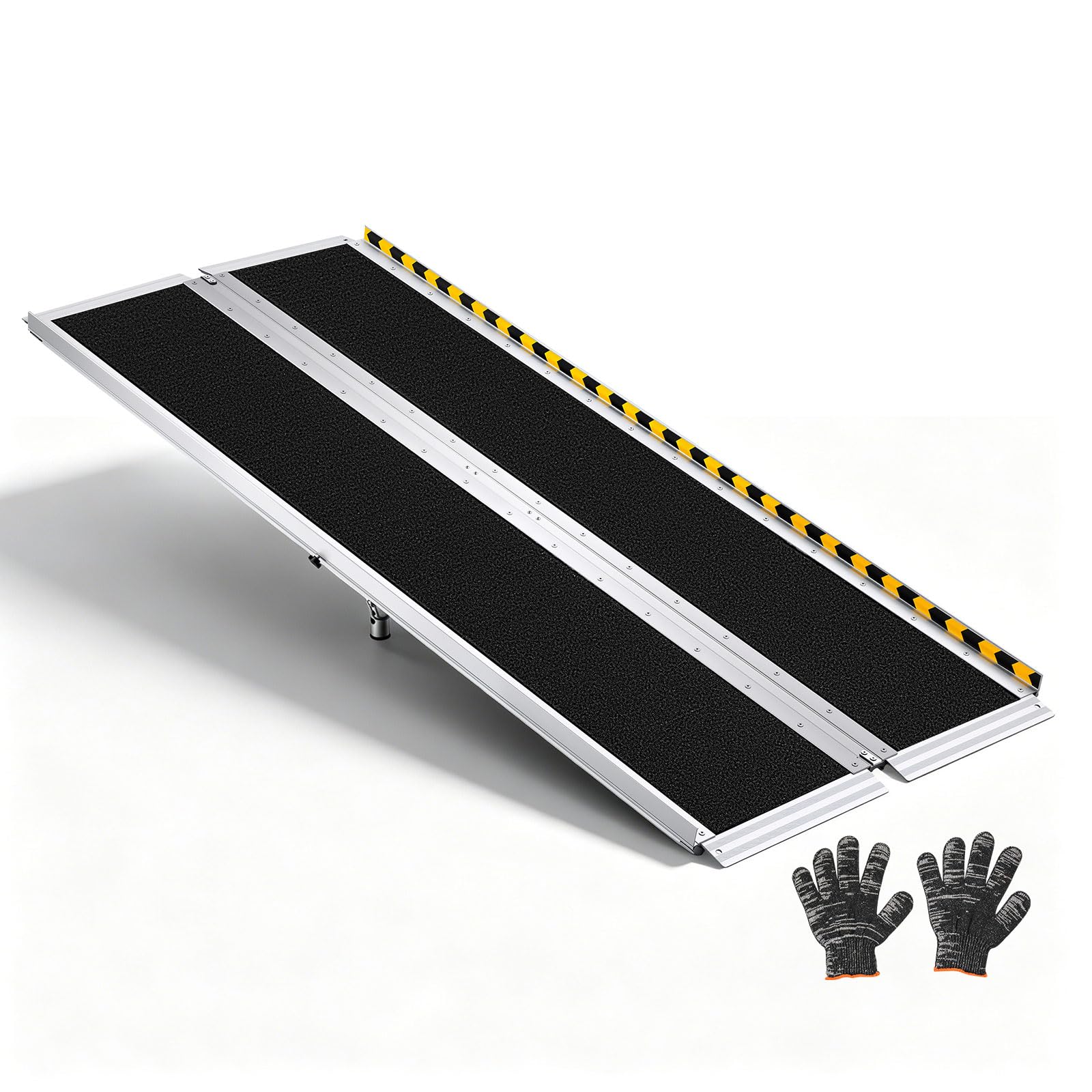VEVOR Rampa para Silla de Ruedas Plegable 1830 x 745 mm, Rampa de Umbral de Aluminio Antideslizante con Capacidad de Carga 362,9 kg para Puertas, Entradas, Escaleras, Andadores, Scooters y Uso Diario