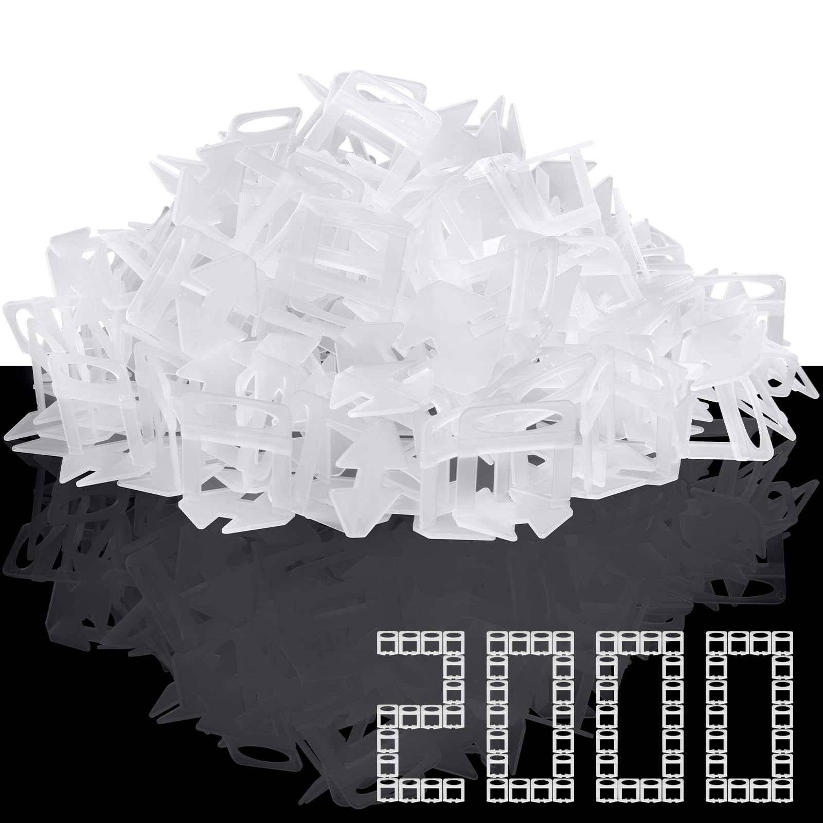 DGSL Tile Leveling System, 2000-Piece 1/32" Tile Spacers Clips Tile Tools