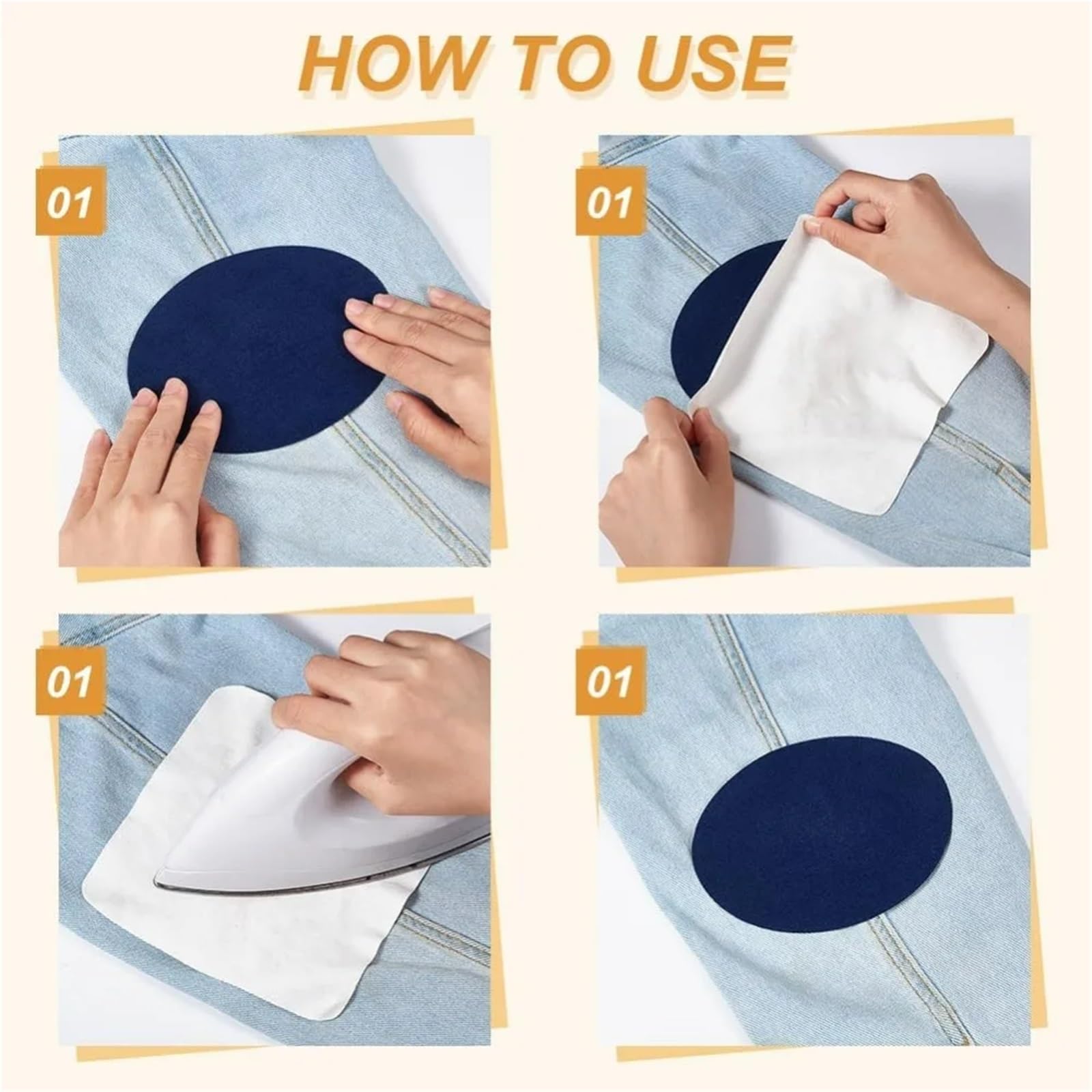 Ellbogen Knie Patches 28 Stück Ellbogenflicken, 14 Farben, Ovale Knieflicken For Aufnähen/Aufbügeln Zur Reparatur Von Hemden, Jeans Und Jacken