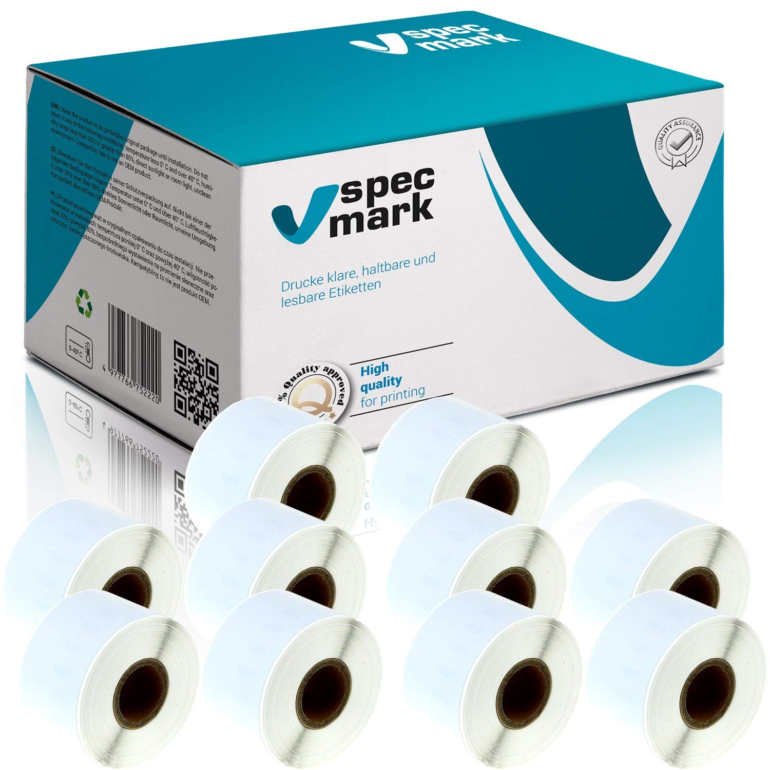 specmark Etiketten kompatibel mit DYMO 99018 38mm x 190mm S0722470 110 Stück - Bild 11 von 40