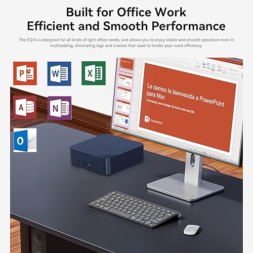 Miniatura 4 de Beelink Mini PC EQ14 con procesador N150, 16G DDR4 500G SSD Mini computadora de escritorio, WiFi6, BT5.2 Dual HDMI, Dual LAN 2.5G Puertos Mini