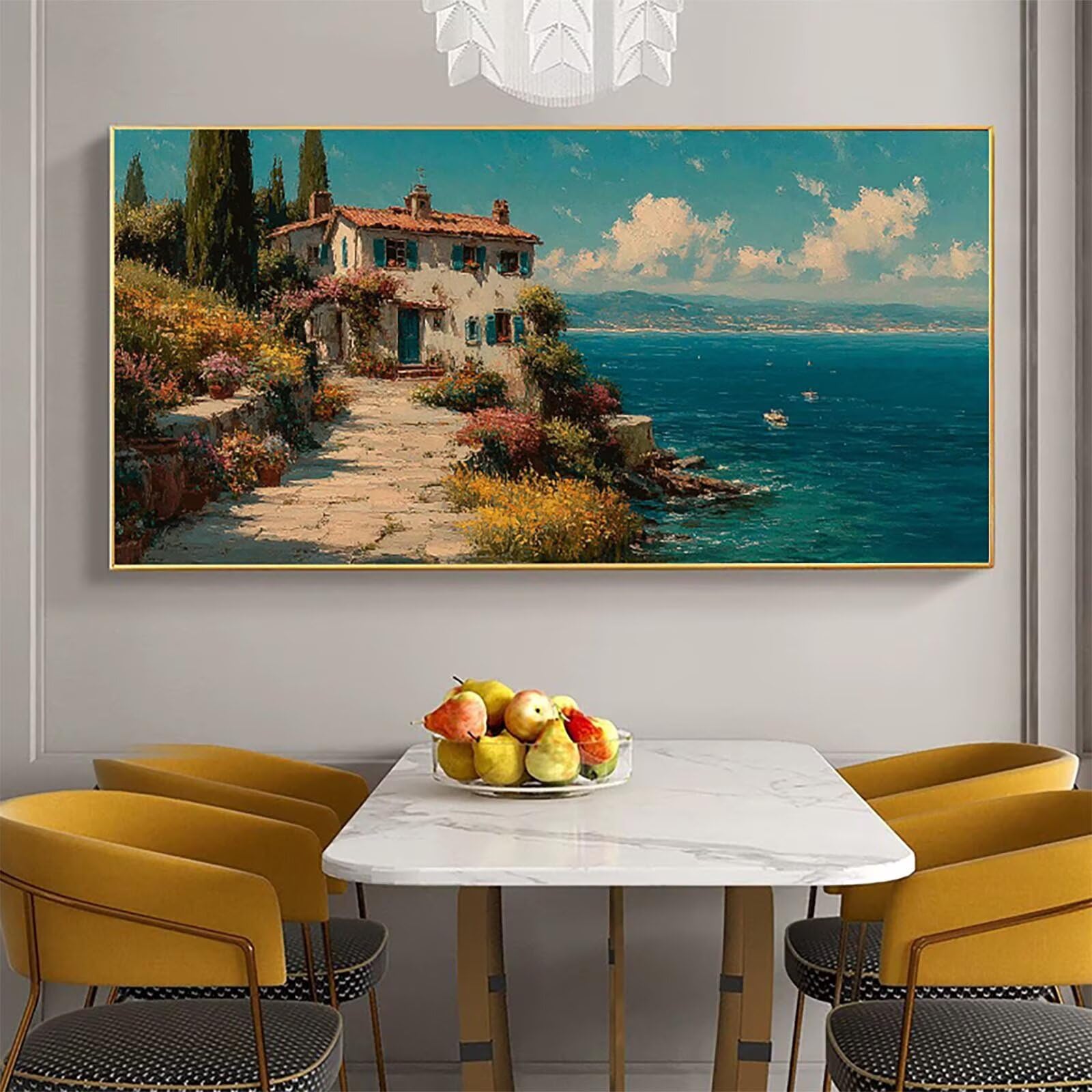 Ocean malowanie według liczb, dla dorosłych, malowanie według liczb, krajobraz, wzór dla dorosłych, do majsterkowania, dla początkujących, do dekoracji salonu, dekoracja ścienna, prezenty dla kobiet