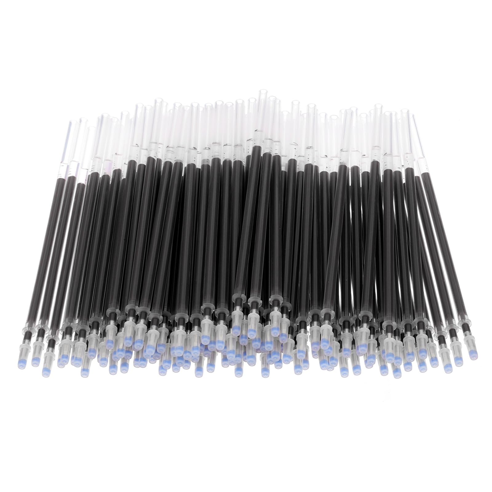 PATIKIL 100 Pcs Erasable Gel Pens Refills, 1mm Heat Erasable Pens Refills for Fabric Disappearing Ink Fabric Marking Pen for Sewing Quilting Writing, Black Ink