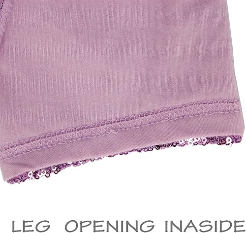 Miniatura 4 de Cilucu Pantalones cortos de lentejuelas para bebés y niñas que brillan en ambos lados