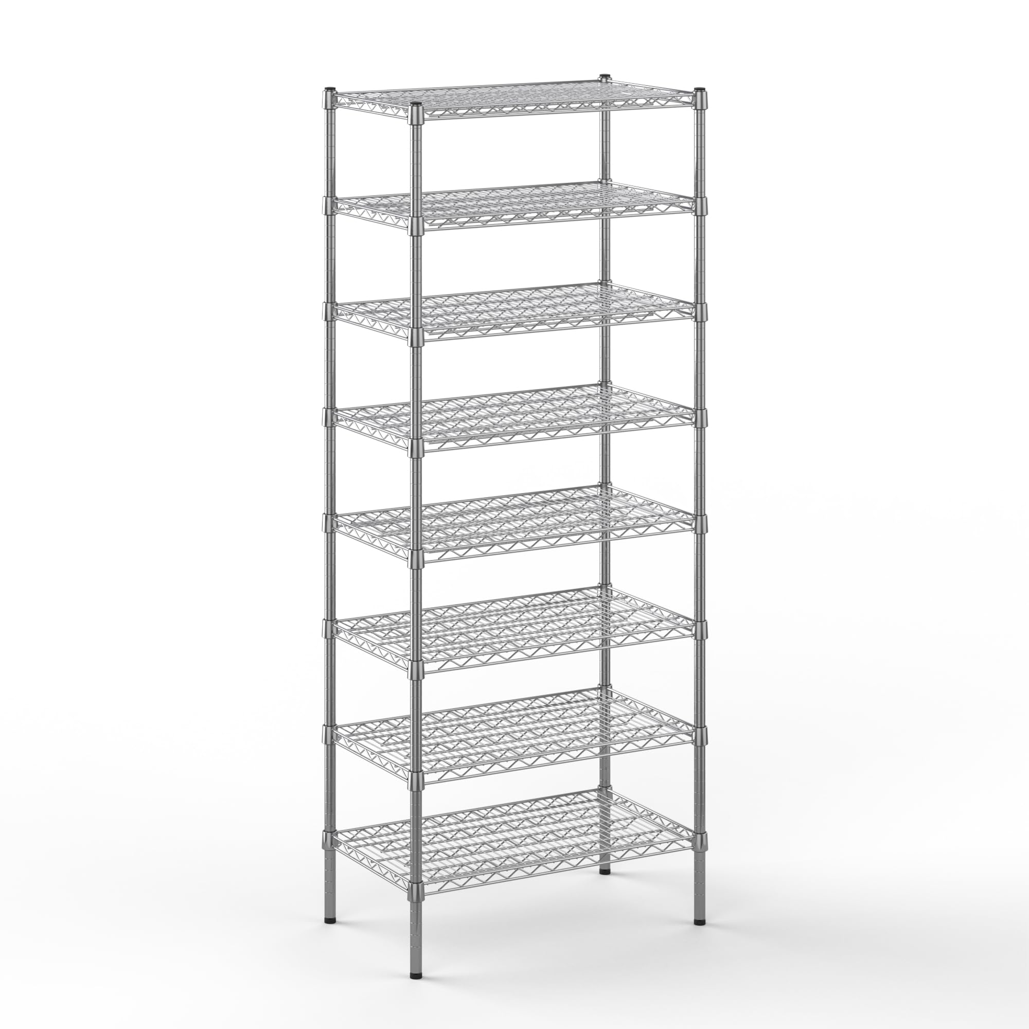 18" Deep x 30" Wide x 74" Height Wire Shelving Kit | 8-Tier | NSF Commercial Storage Rack Unit
