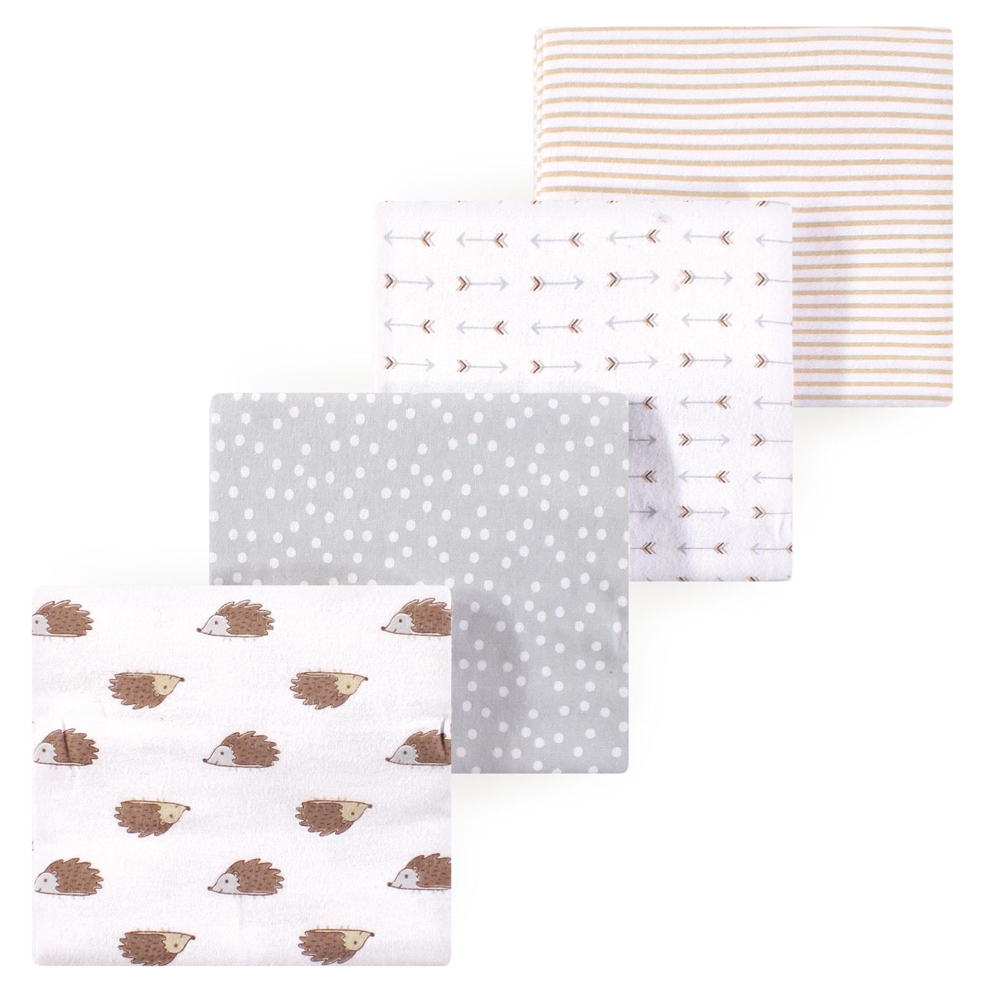 Luvable Friends Little Treasure Flannel Receiving Blankets 4pk