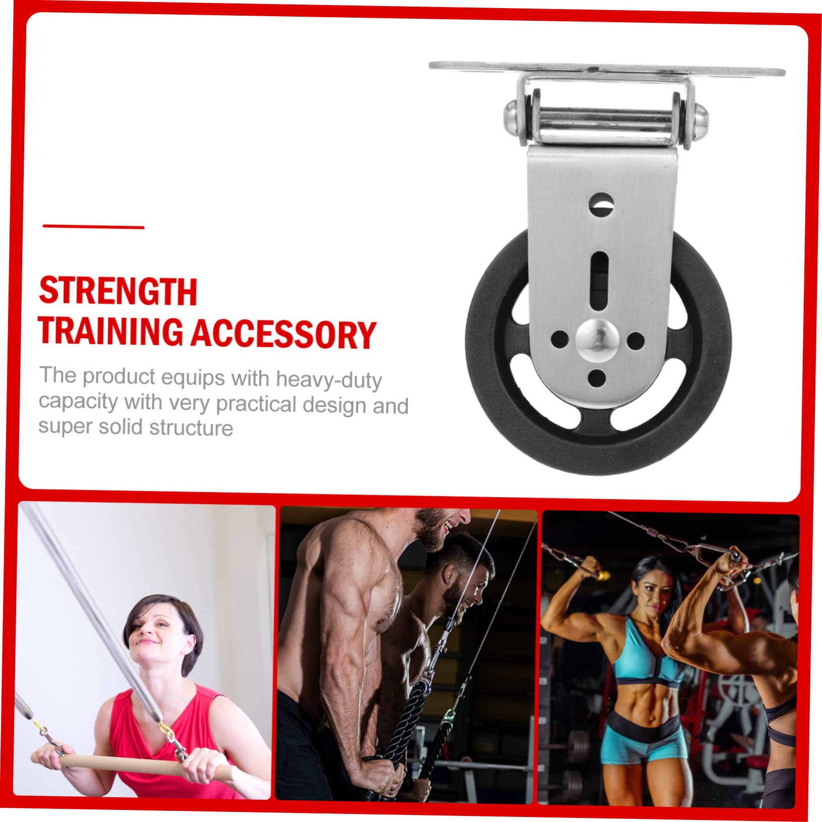 Nylon Umlenkrolle für Fitnessgeräte mit Aluminium Rahmen Leicht zu Montieren für Heimtraining und Krafttrainingszubehör