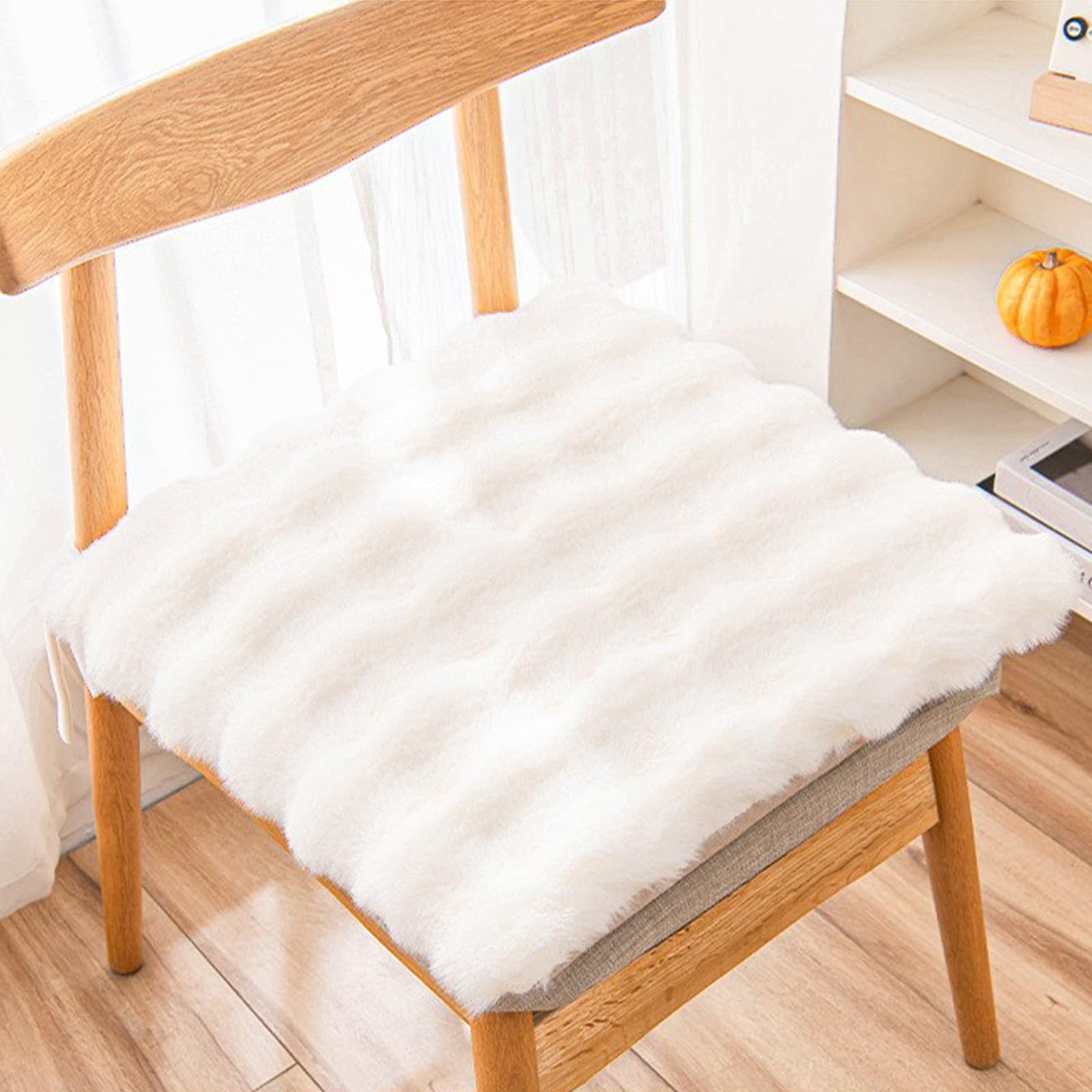 Cojín de piel sintética para silla de comedor y decoración de sofás en invierno