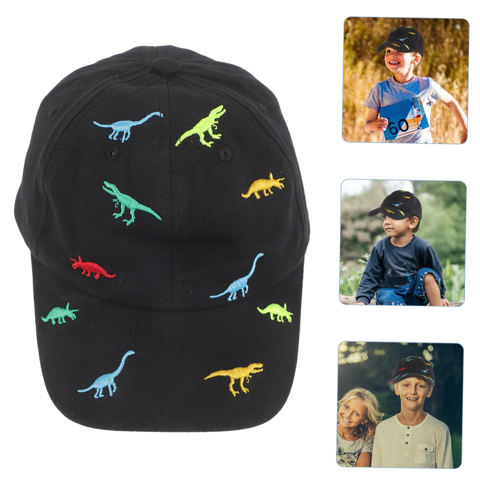 SUPVOX Gorra de Beisbol Gorro Sol Sombrero Sol Divertidos Sombreros de Golf Gorra de béisbol de Las Mujeres Gorra de béisbol para bebé Sombreros niñas algodón Black