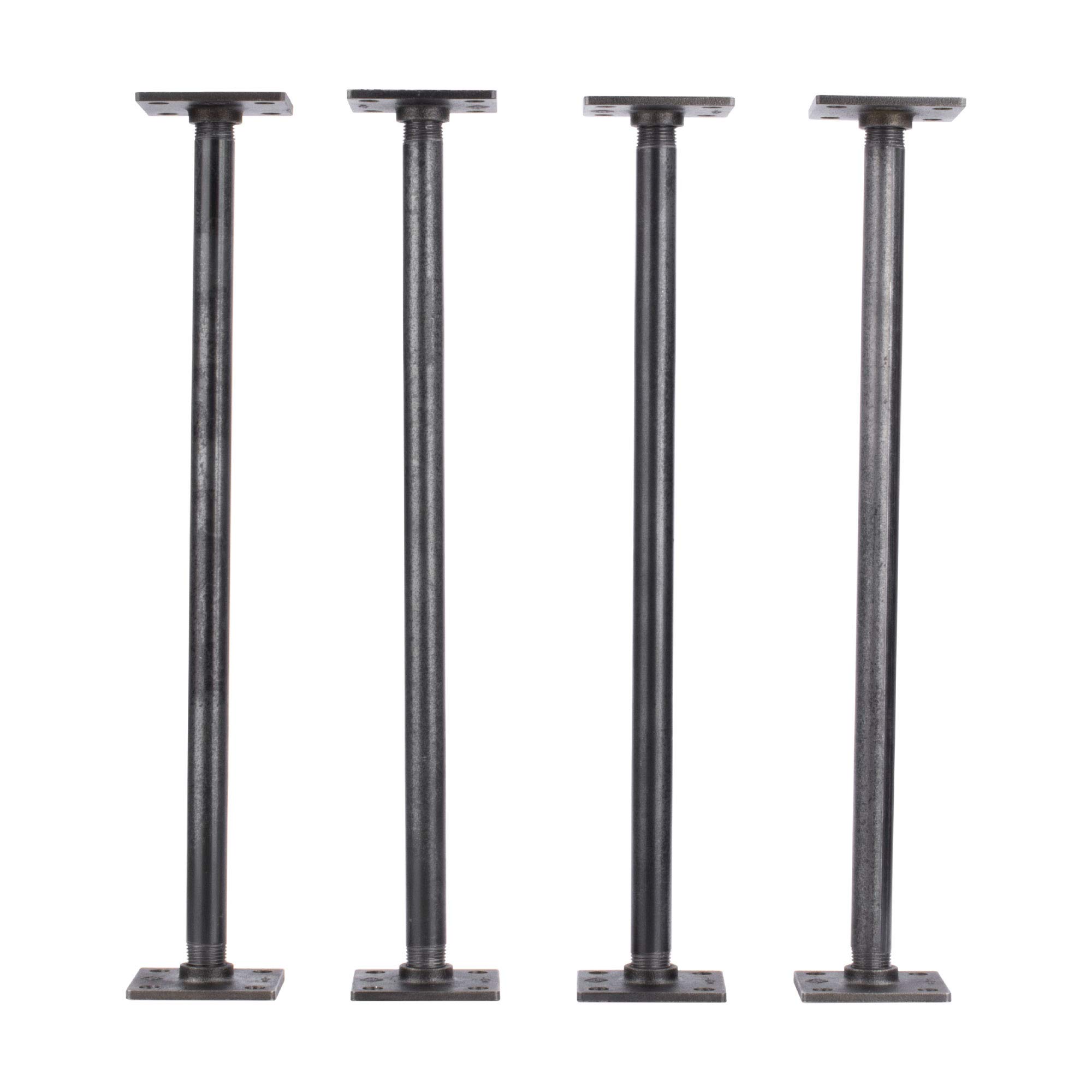 Buy PIPE DECOR 1/2 in. X 18 in. Square Flange Table Legs (4 Pack