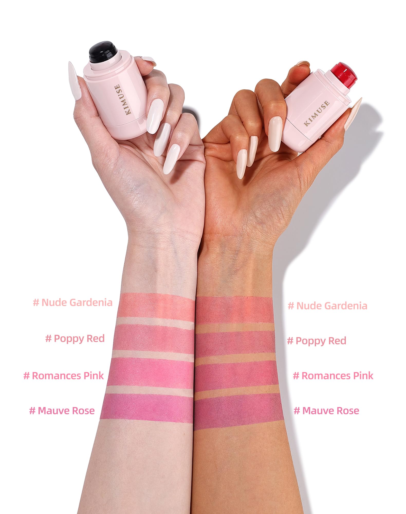 Tinte gelatina para mejillas y labios, rubor de acuarela, maquillaje multiusos, tinte para mejillas, labios y ojos, color ligero, transparente y construible, fórmula vegana, libre de crueldad 9