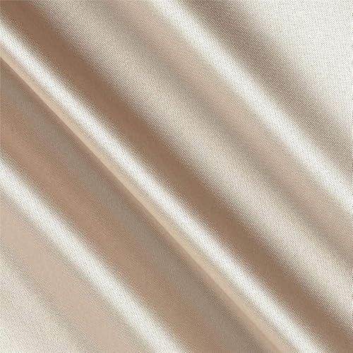 Shannon sedoso satén seda charmeuse tela taupe sólido por el patio