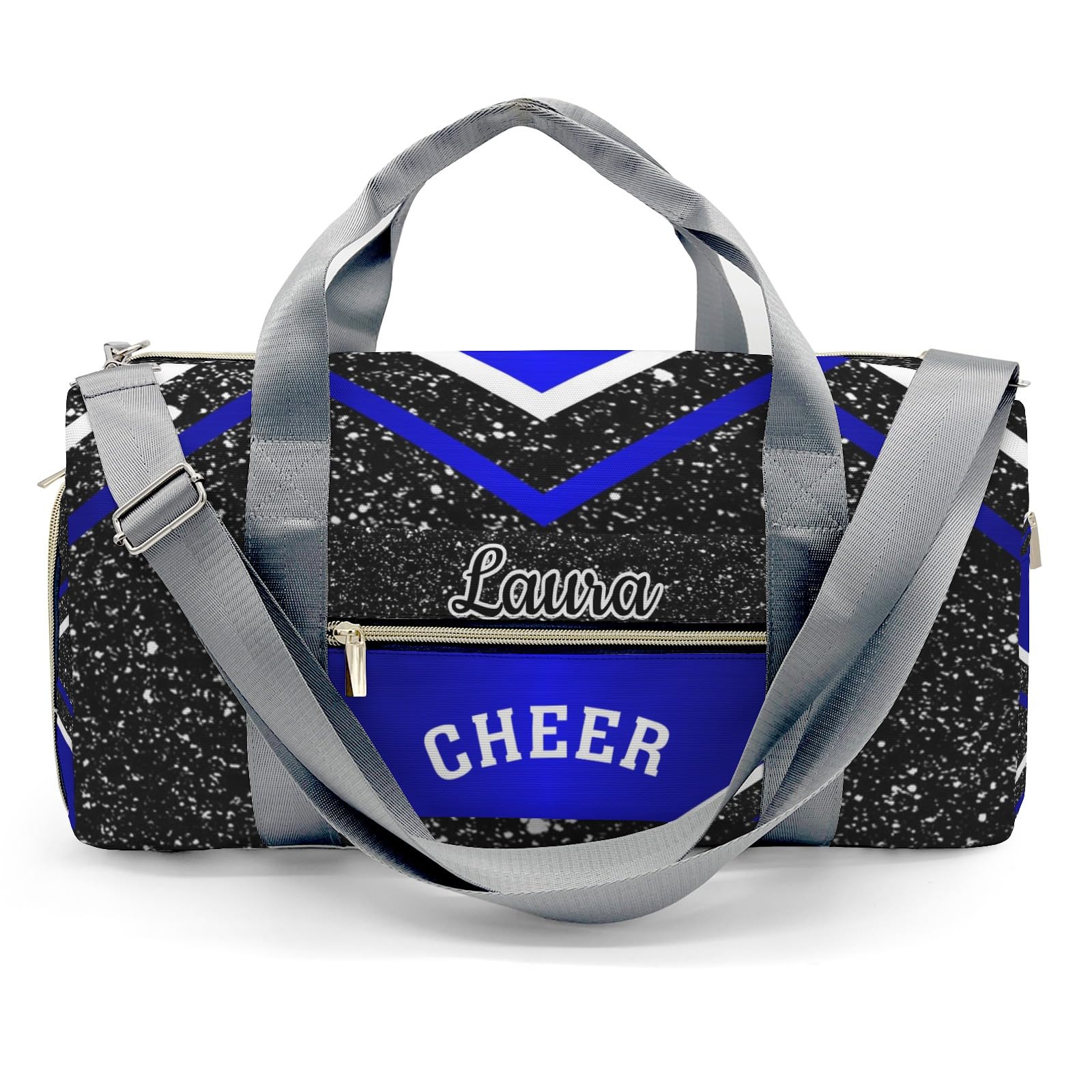 Ronxzas Cheer Cheerleader Sports Duffel Bag Travel Duffle Gym Bags Weekender Bag with Shoe Compartments (Klein Blue)