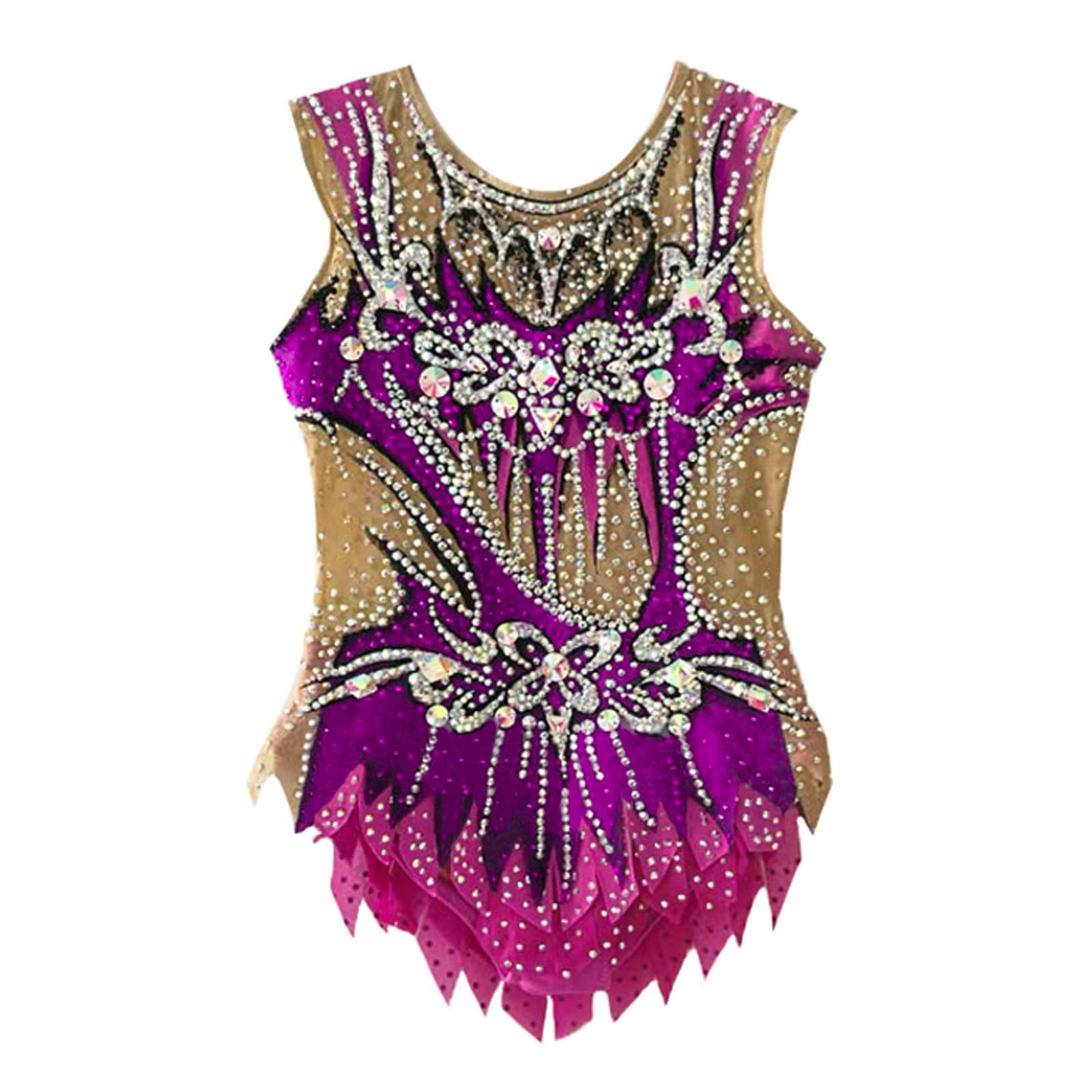 Justaucorps De Gymnastique Rythmique, Justaucorps De Sport D'équipe Sans Manches For Filles Et Femmes, Costumes De Spectacle Faits À La Main