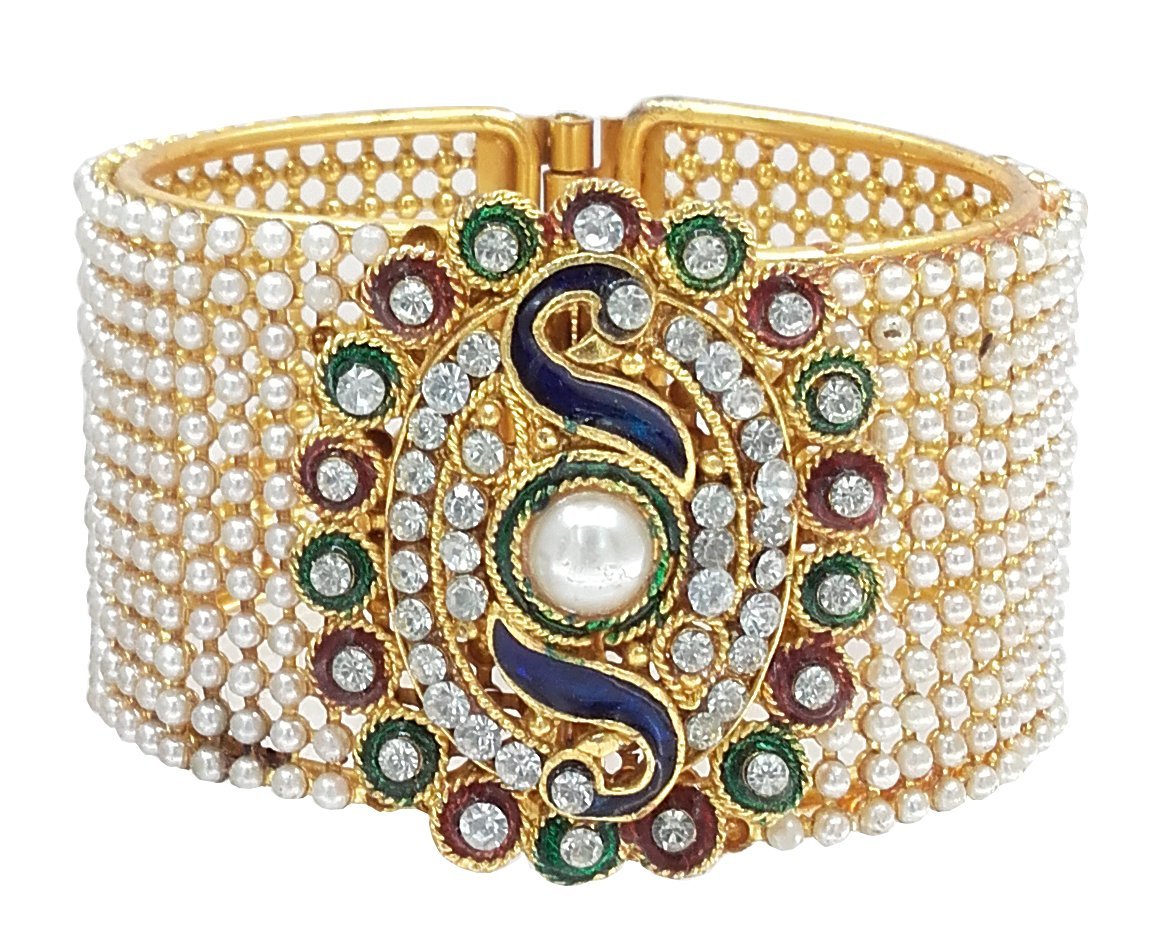YouBella Traditional Pearl Jewellery Kara Bangle for Girls and Women (Style 1) (B01GHV5LM2) Amazon Price History, Amazon Price Tracker