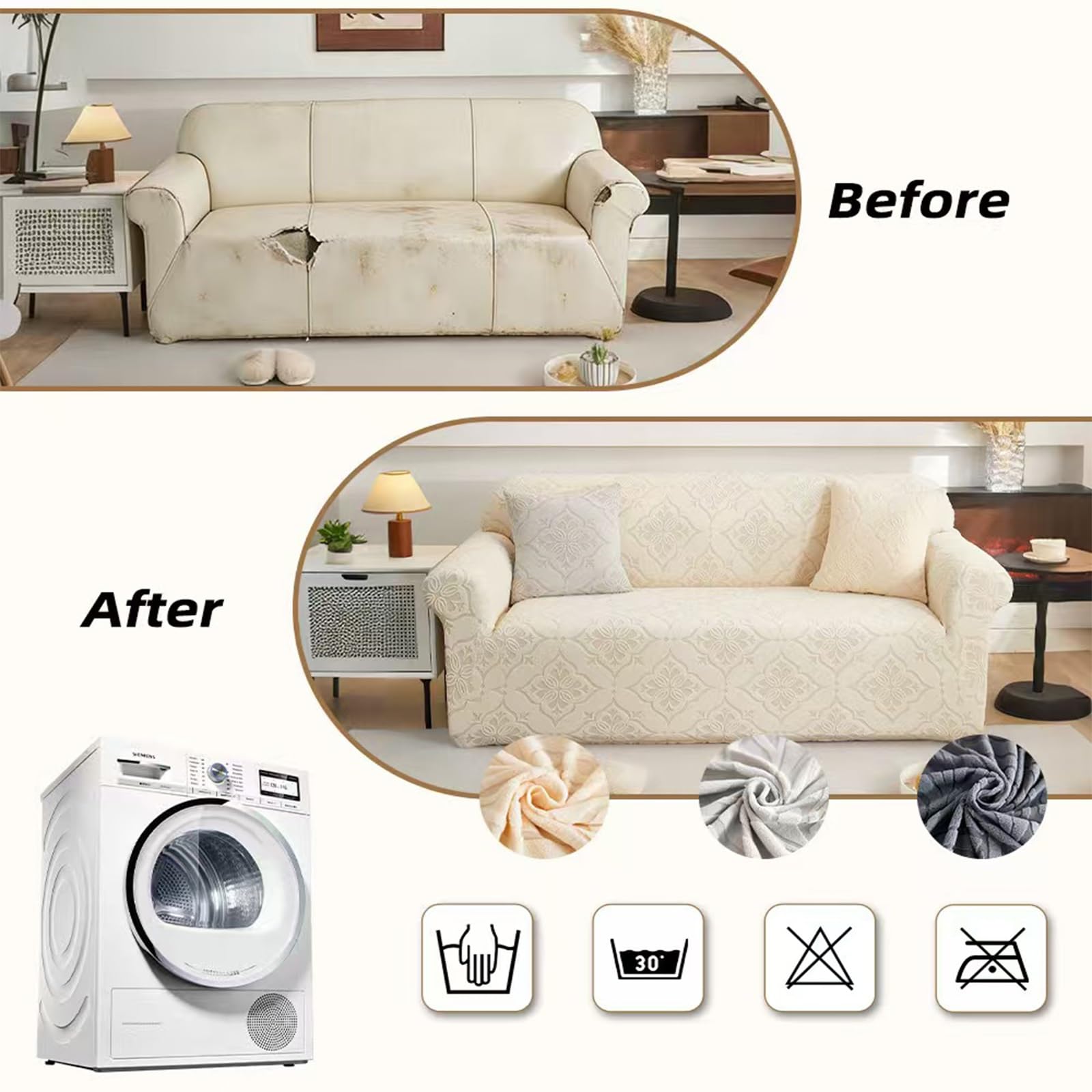Sofa Überzug-2026Neue Universelle rutschfeste Sofa Überwurf,Sofa-Schutzhülle 1/2/3/4/5 Sitzer ，Sofahusse Für Wohnzimmer Protector Für Hunde Haustiere(C,1-seat: 90 cm–140 cm)
