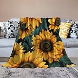 Zoom IMG-2 ecwecc coperta sunflower flanella 130x150cm