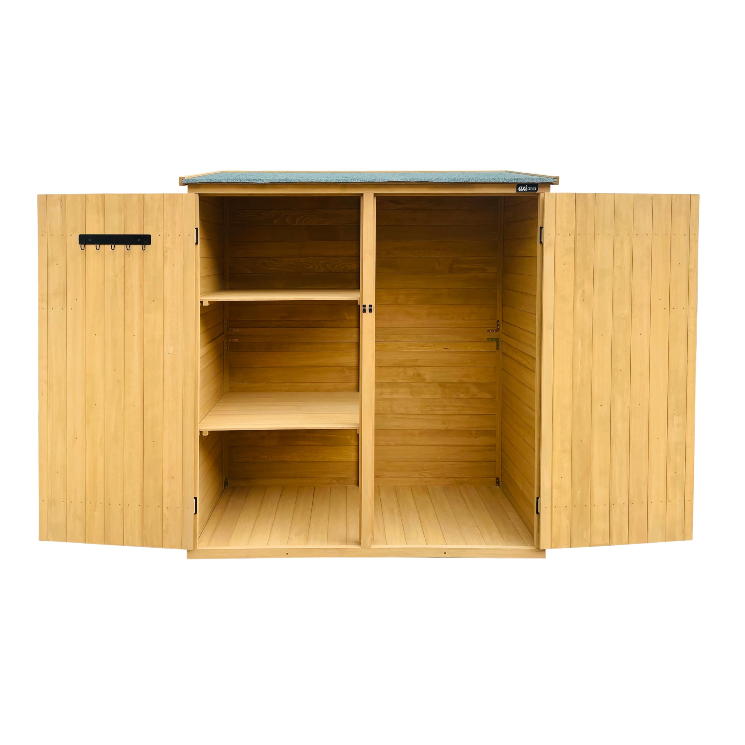 Armoire Jardin AXI Hector Premium 1300L - Acier Galvanisé, Toit Incliné - Avec Serrure - 2