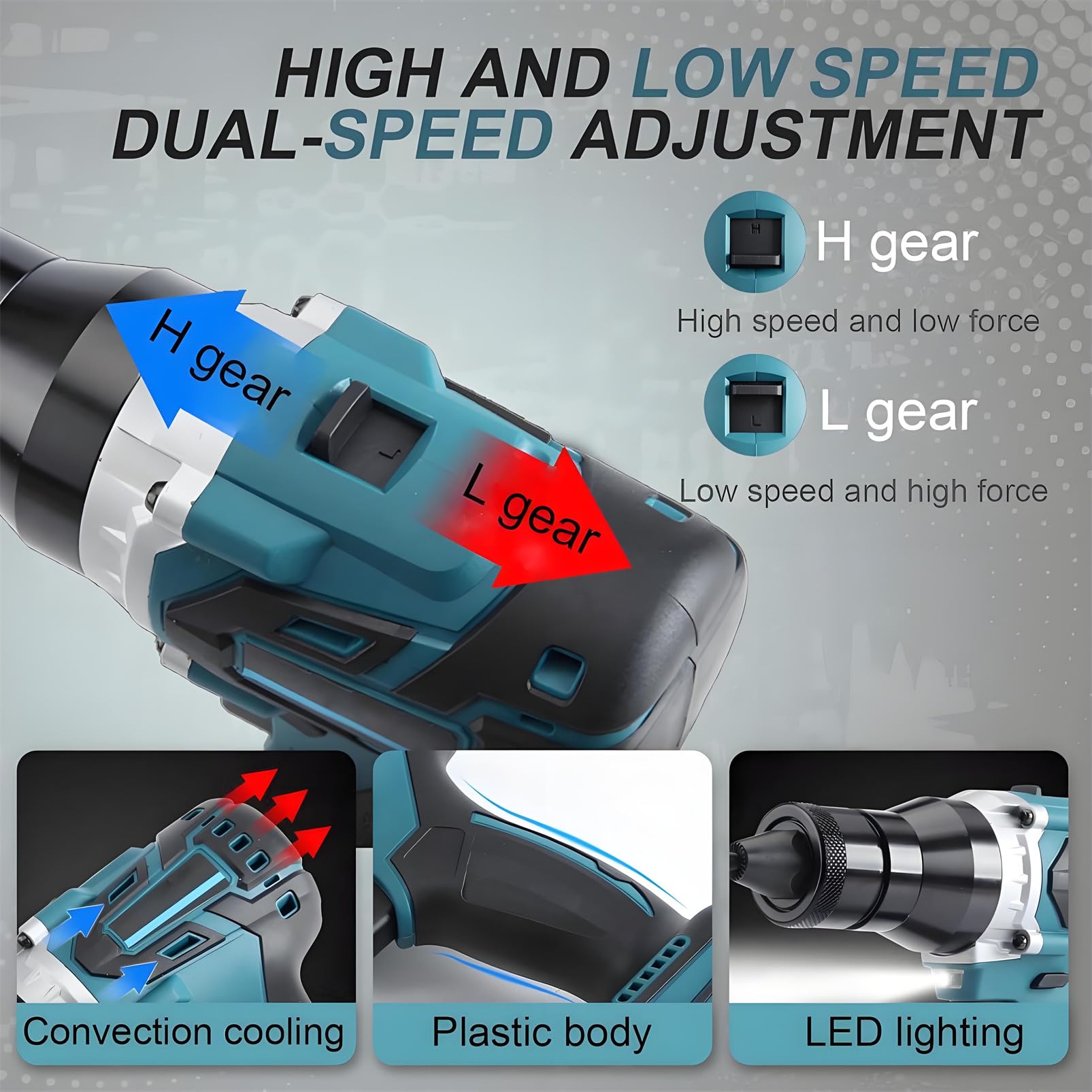 Rivetta per Dadi Senza Fili da 26 V, Pistola per Inserti filettati a Batteria da 5200 mAh con Teste M3 M4 M5 M6 M8 M10 M12, Inserti filettati ciechi Professionali (1x5200mah)