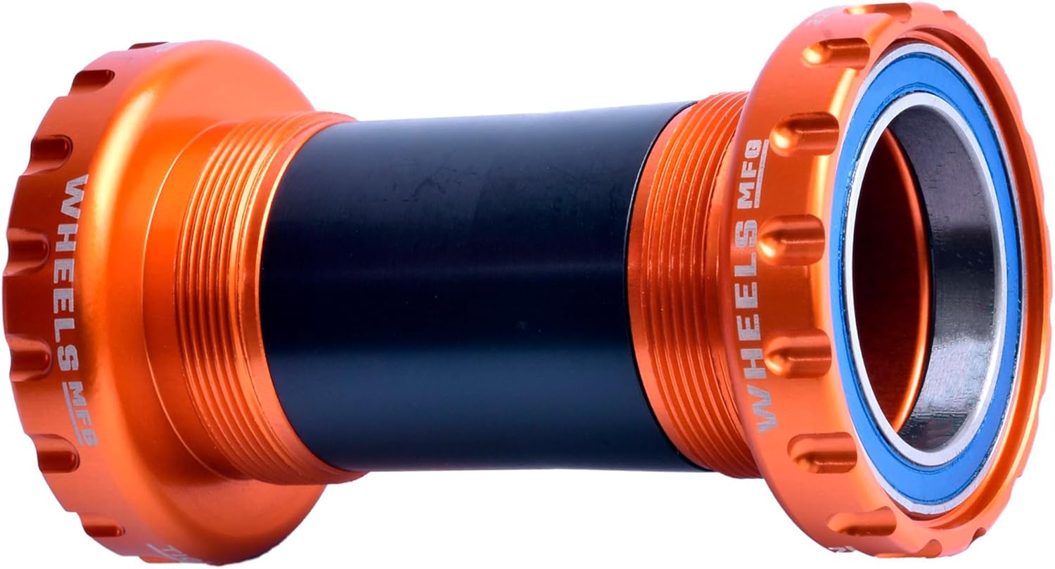 Wheels Manufacturing BSA 30 Bottom Bracket - English (BSA) Frame Interface, ABEC-3 Bearings, for 30mm Spindle, Orange