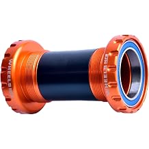 Wheels Manufacturing BSA 30 Bottom Bracket - English BSA Frame Interface, ABEC-3 Bearings, for 30mm Spindle, Orange | bottom-bike-brackets-and-accessories