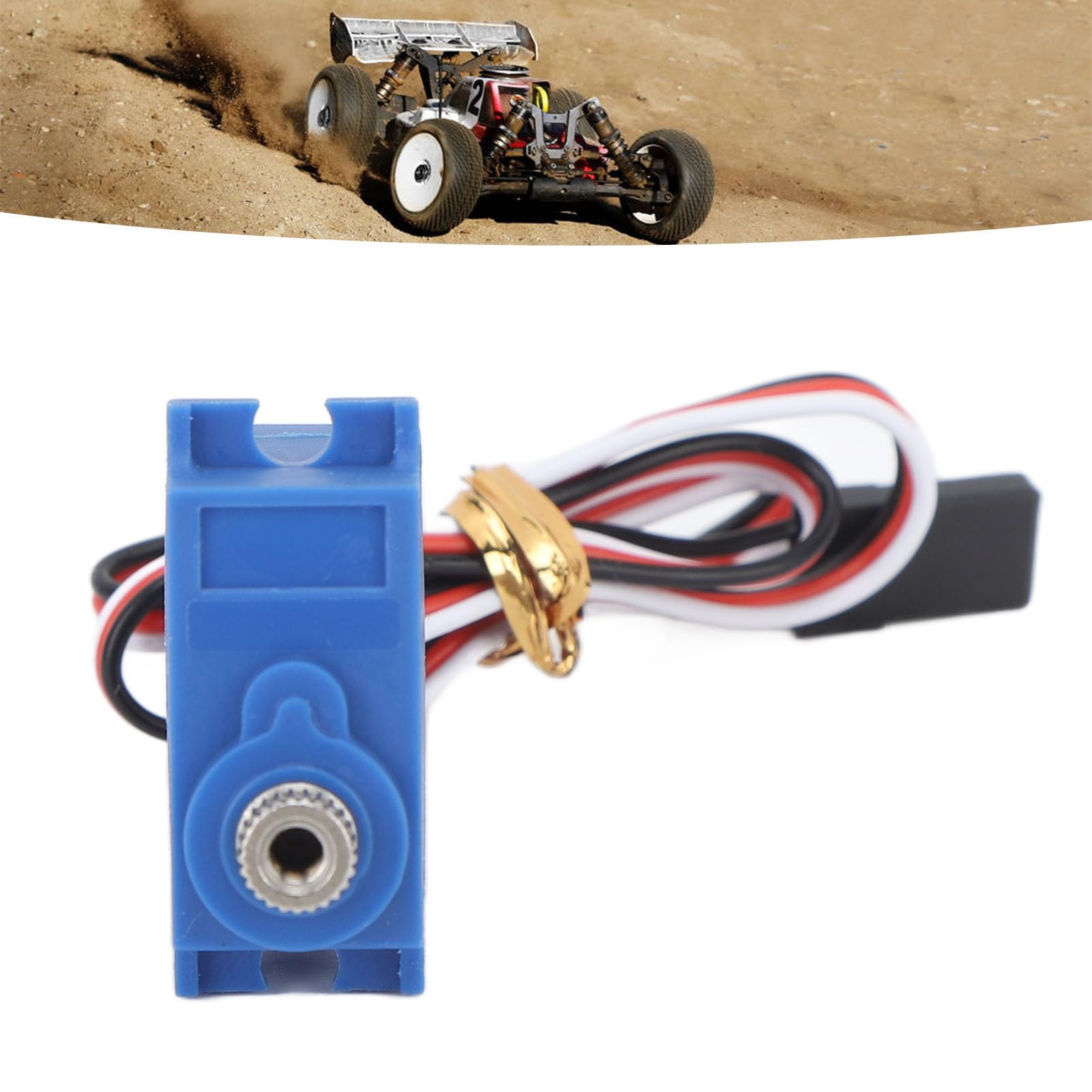 VGEBY Servo RC, Servo Impermeabile Sterzo a Ingranaggi in Metallo a 3 Fili Adatto per 1/18 4M