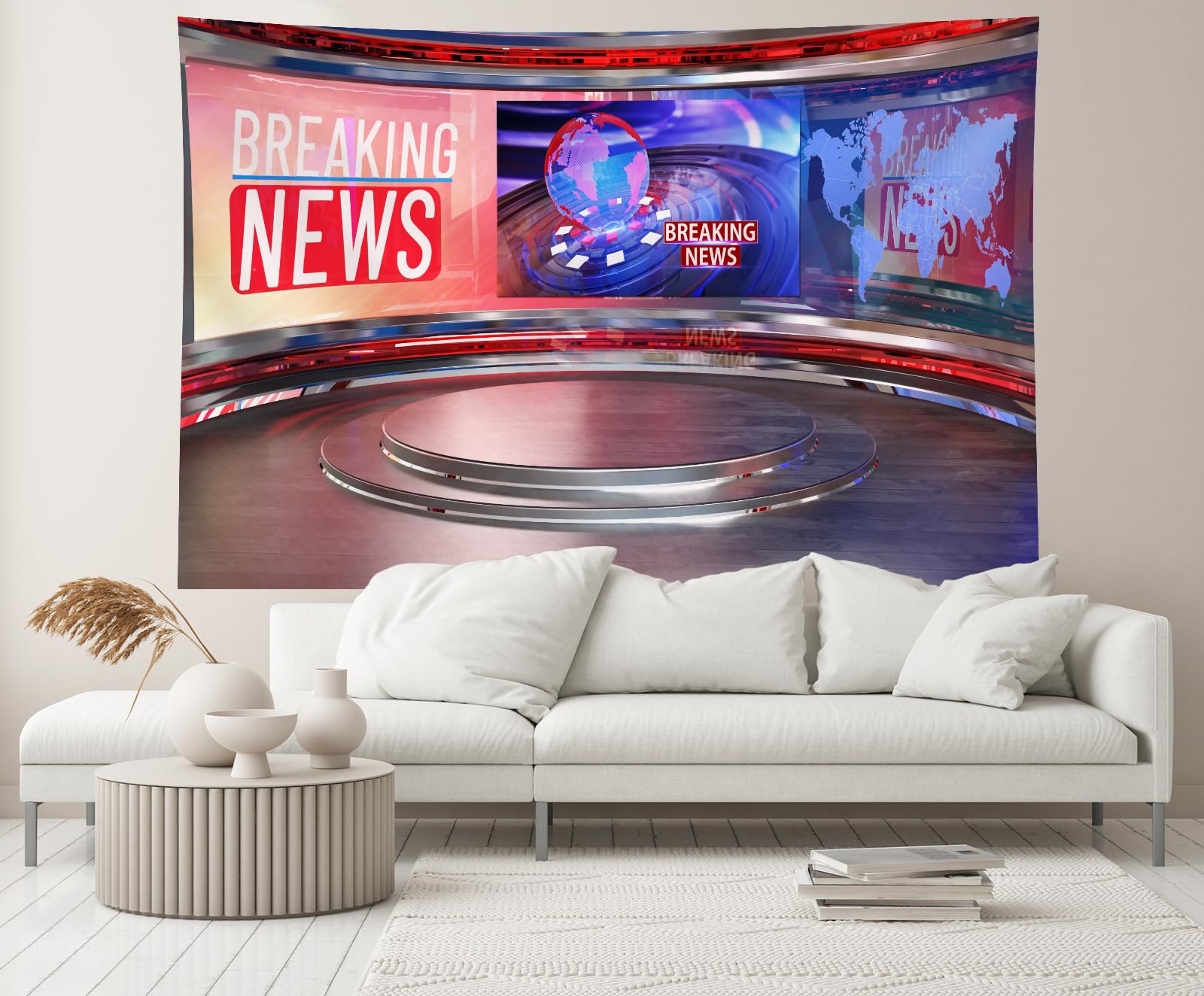 Newspaper Photo Backdrop BELECO 7x5ft News Broadcast Studio Backdrop ...
